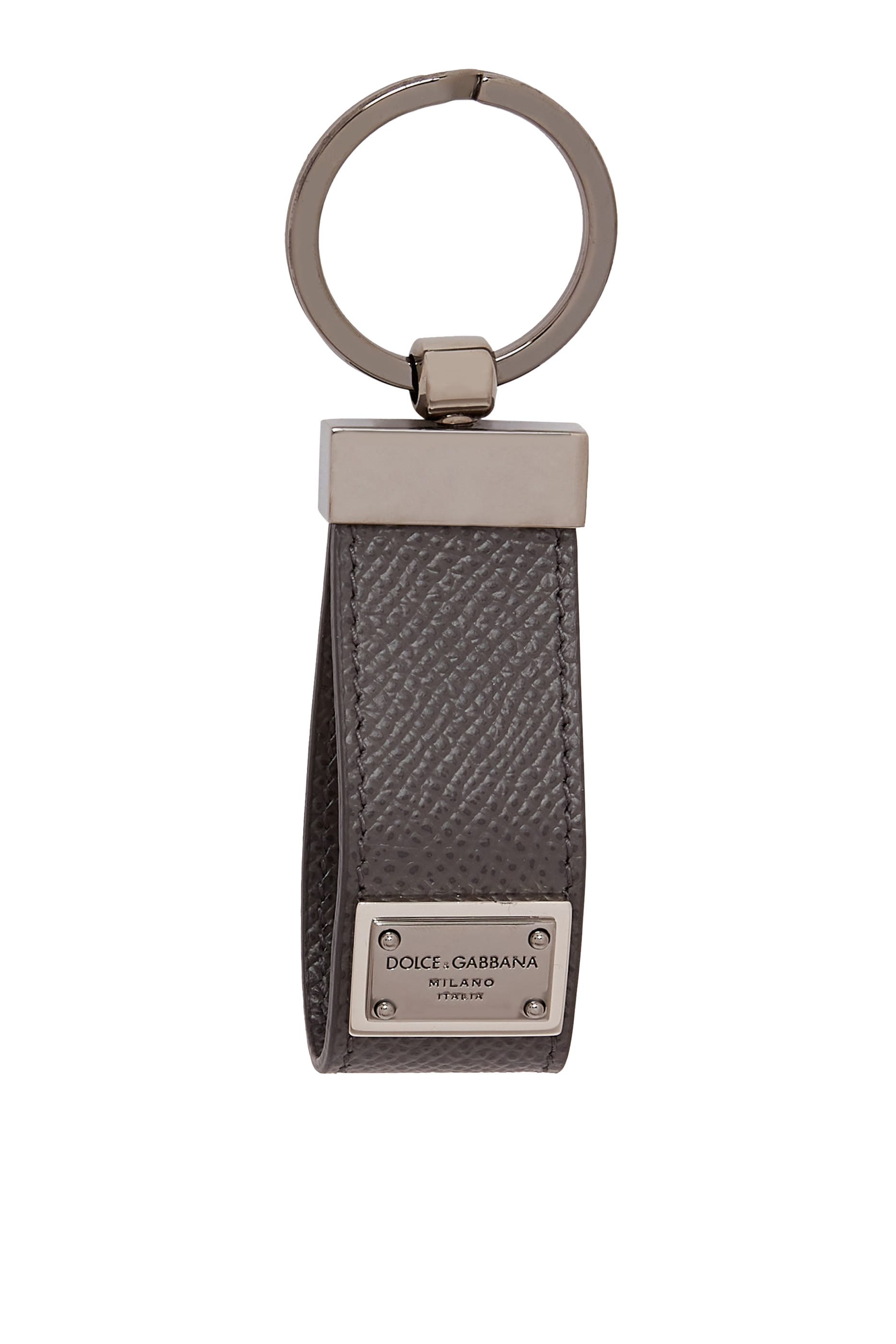 Logo Tag Calfskin Key Chain