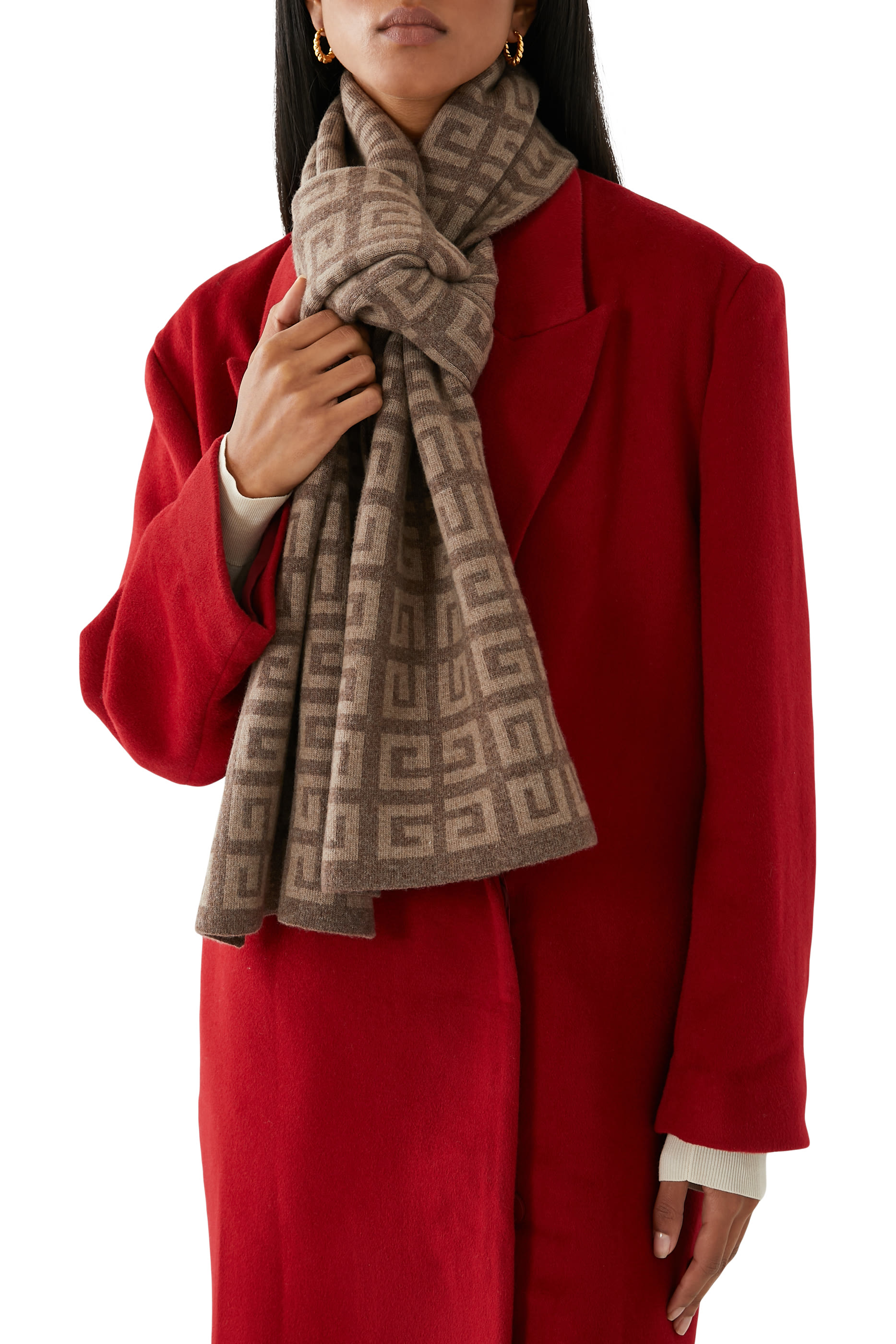 Logo Embroidery Wool Scarf