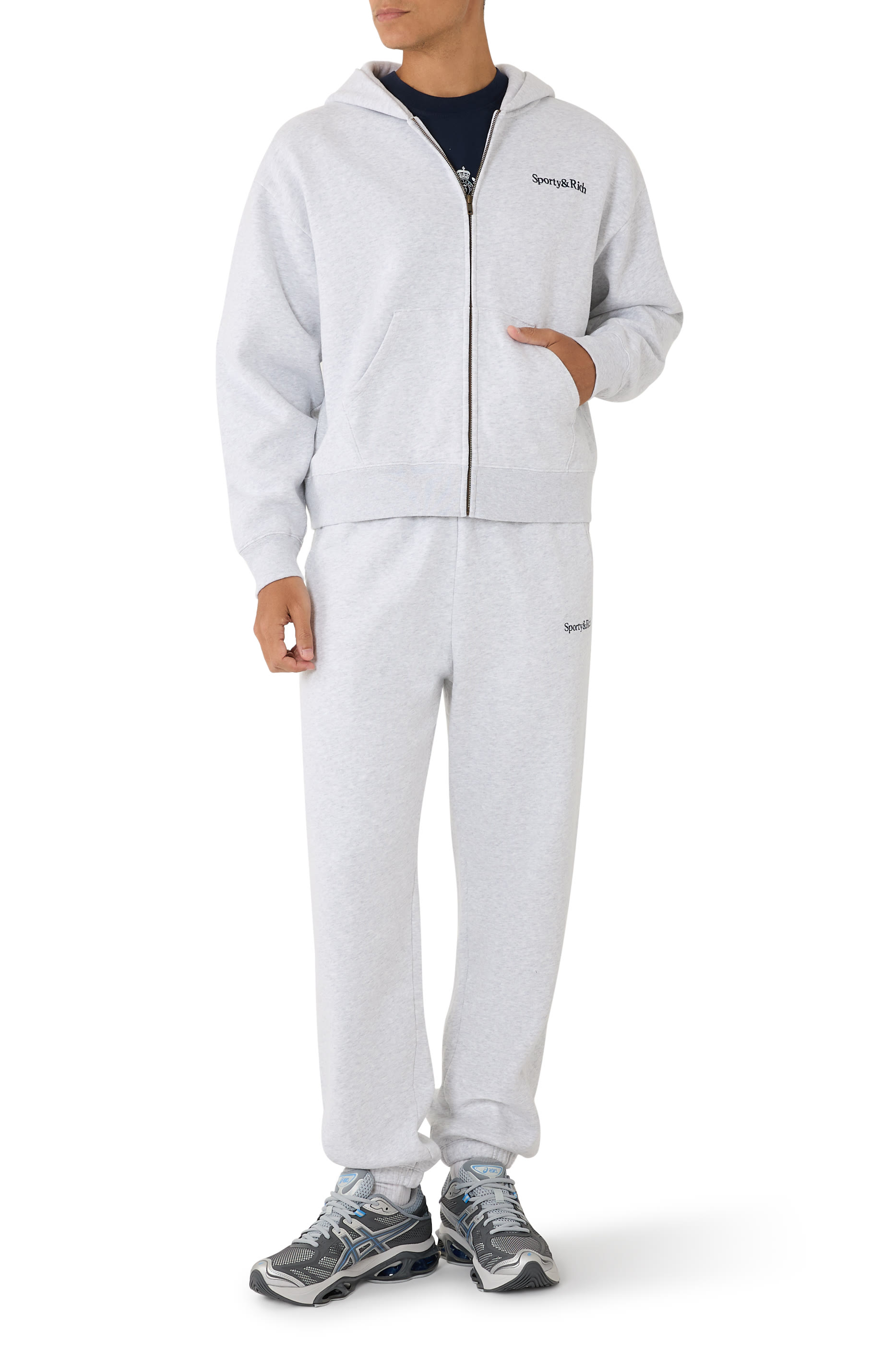 Serif Logo Embroidered Sweatpants 