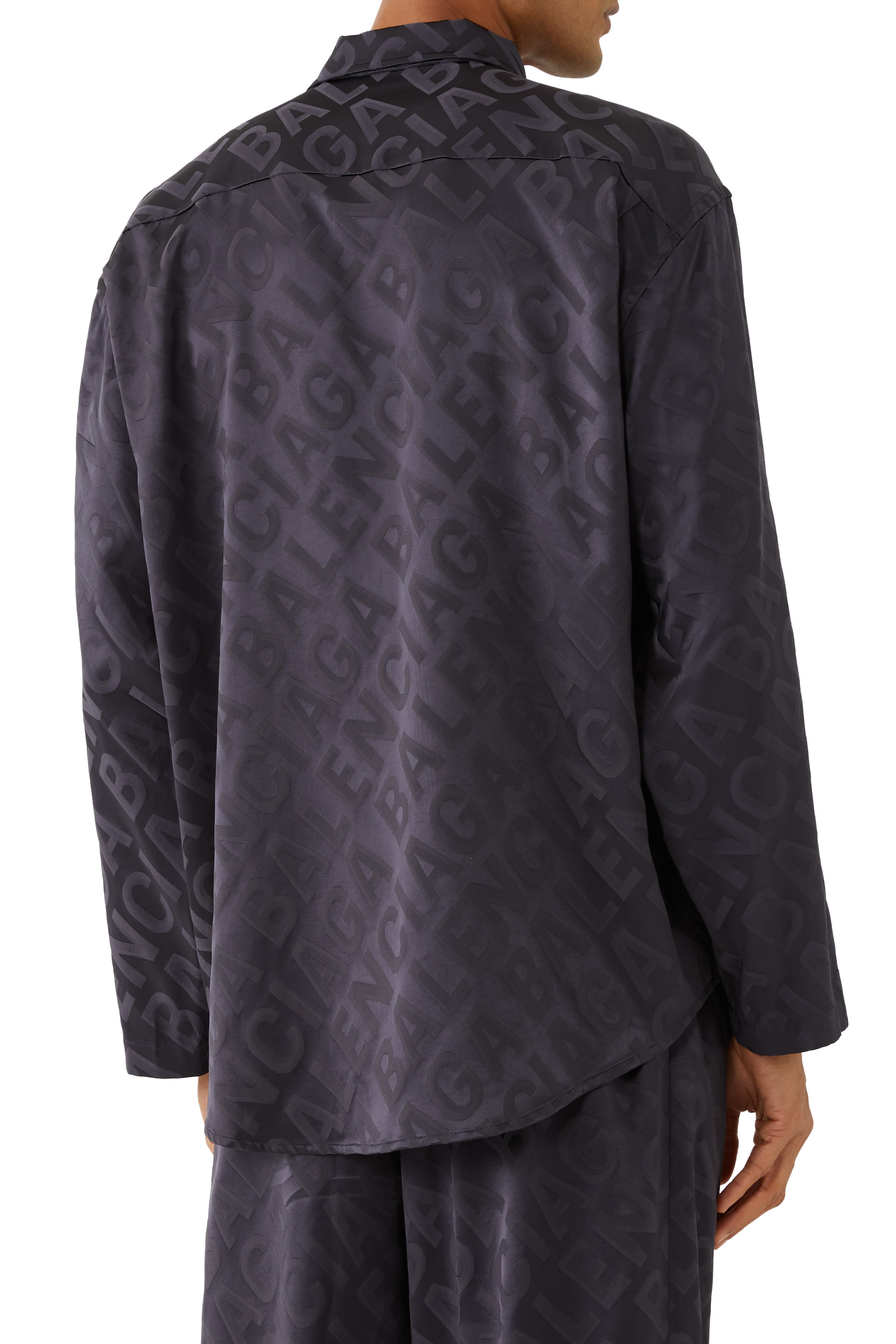 All-Over Logo Satin Shirt