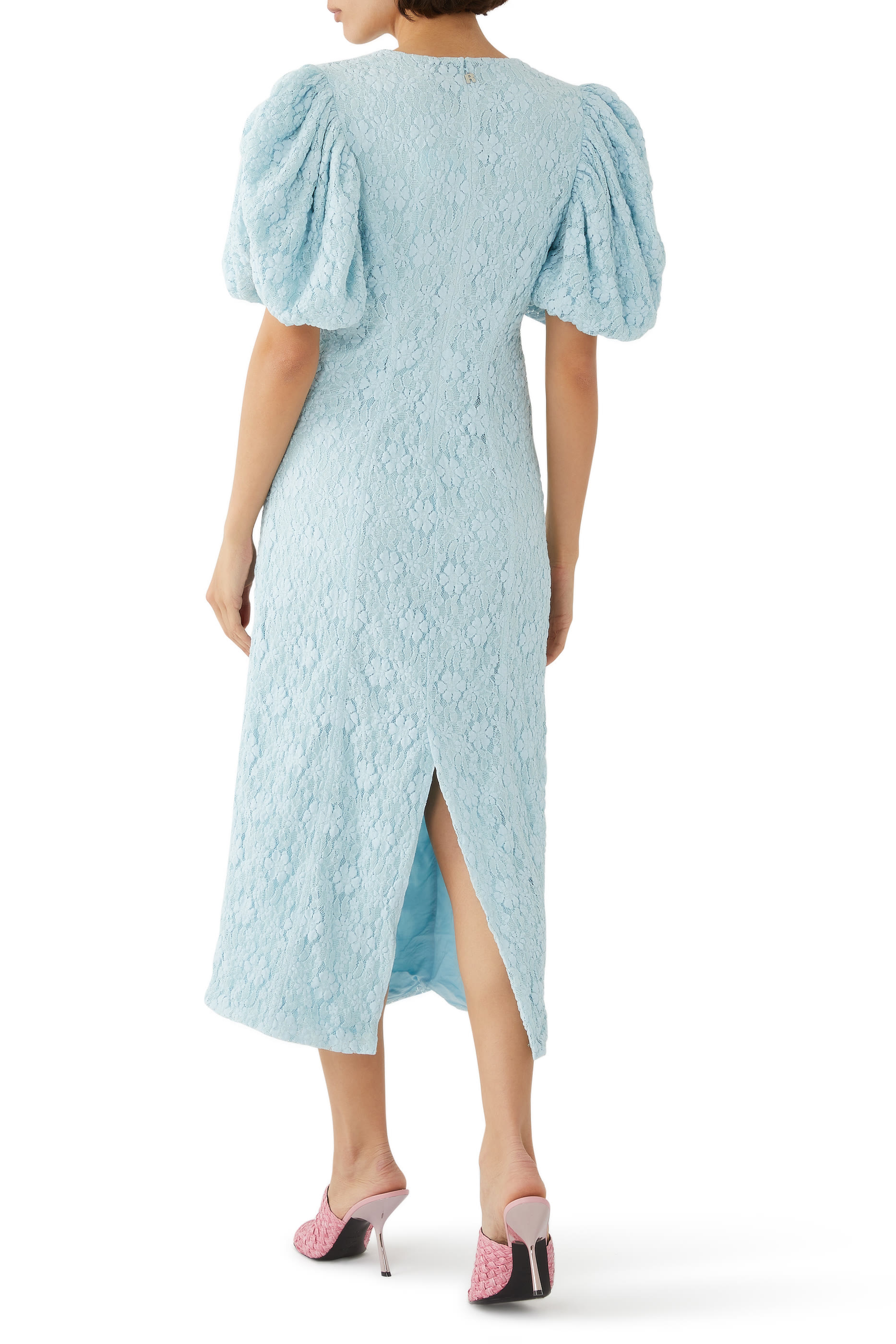 Lace Midi Fitted Dress