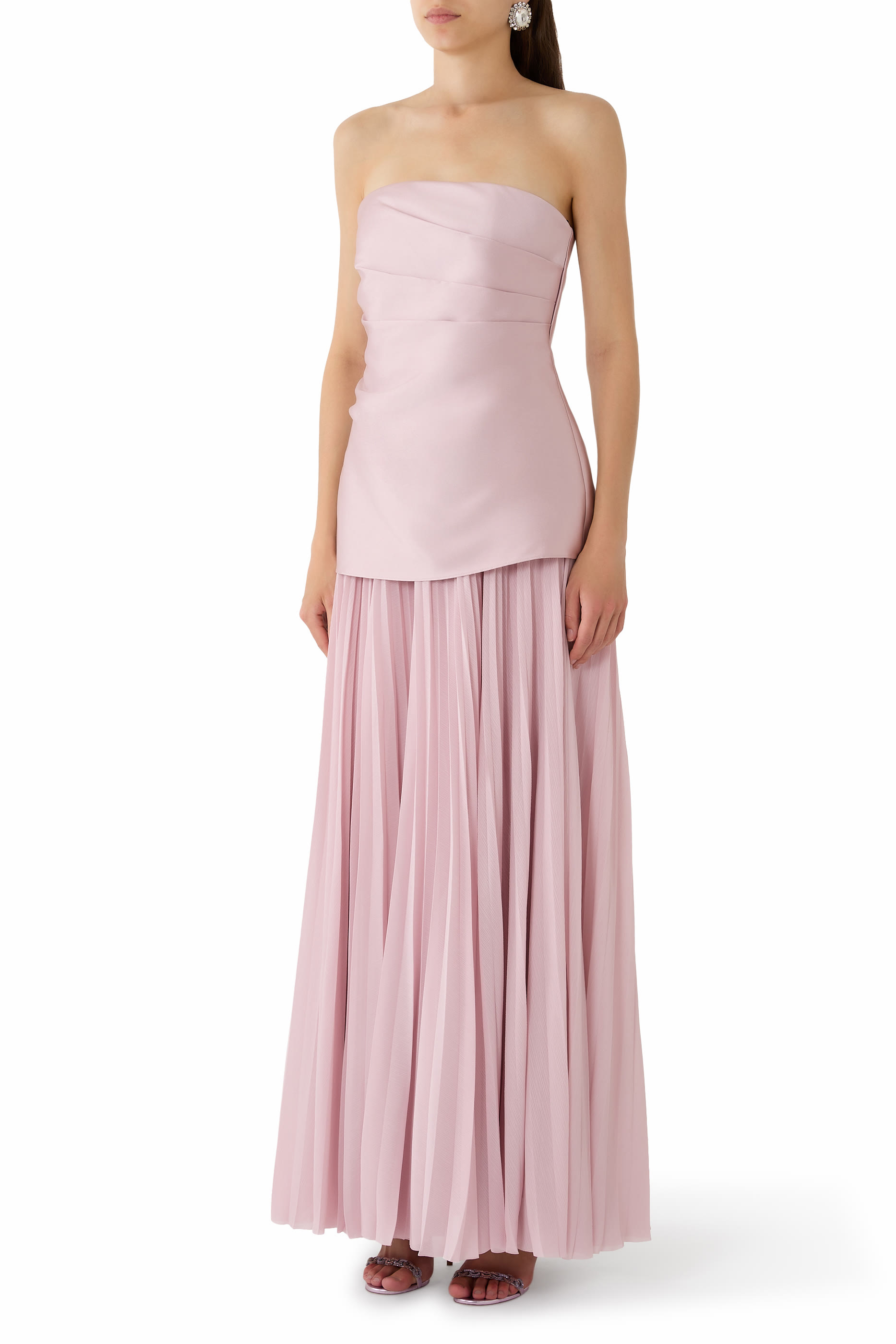 Claudette Pleated Skirt Gown