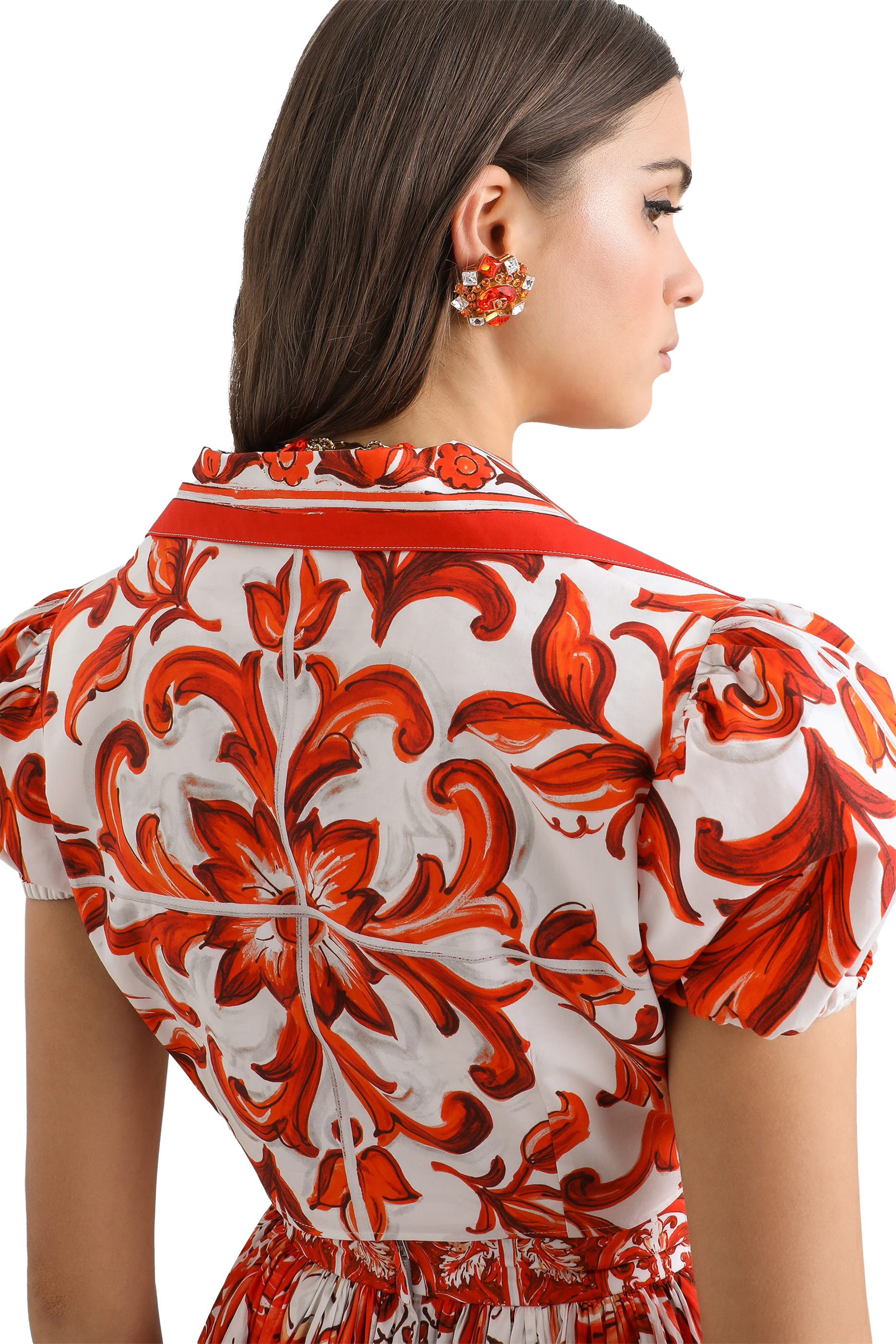 Majolica-Print Poplin Shirt