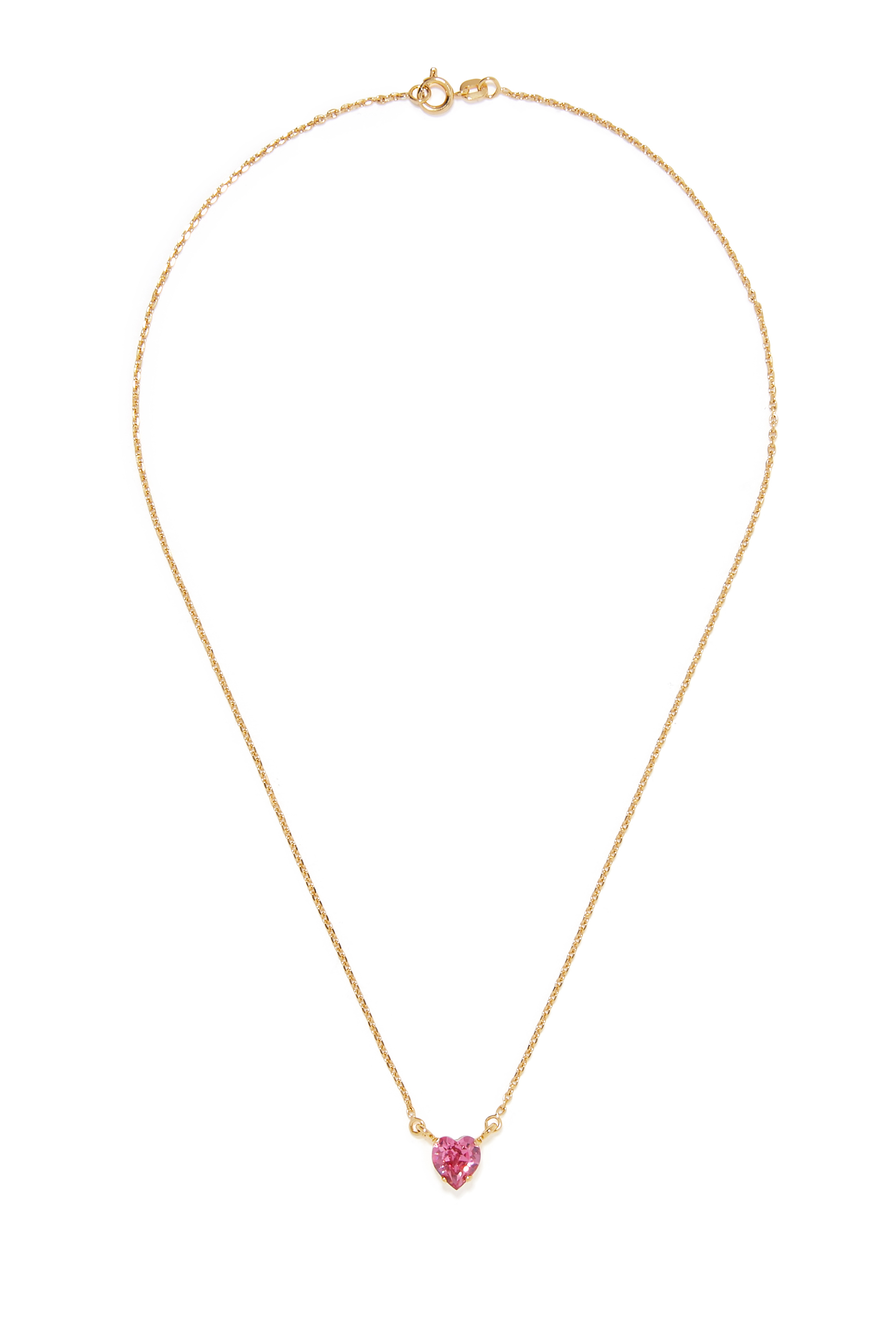 Valentina Heart Necklace,  18K Gold Plated Raw Brass