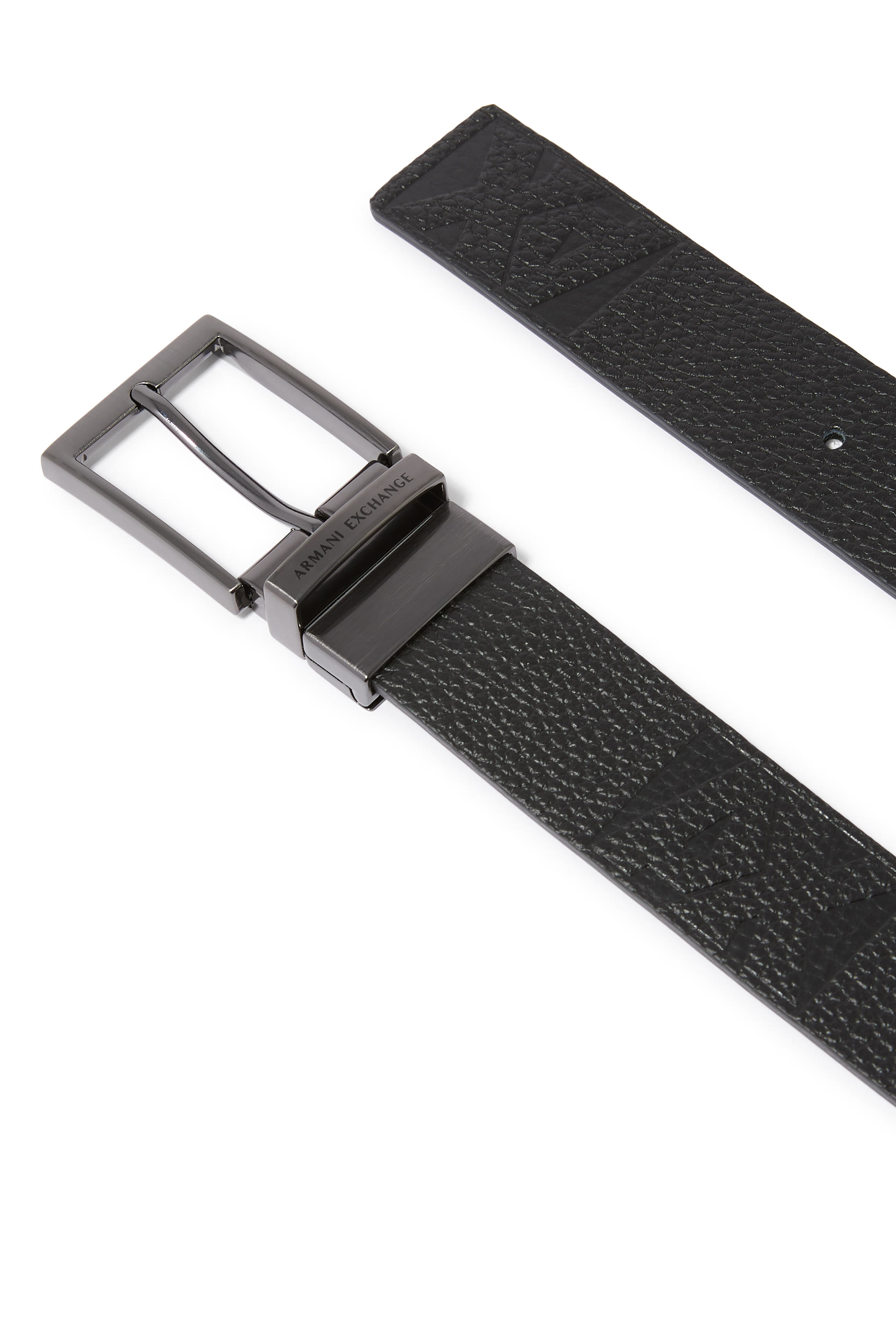 Logo-Embossed Leather Belt