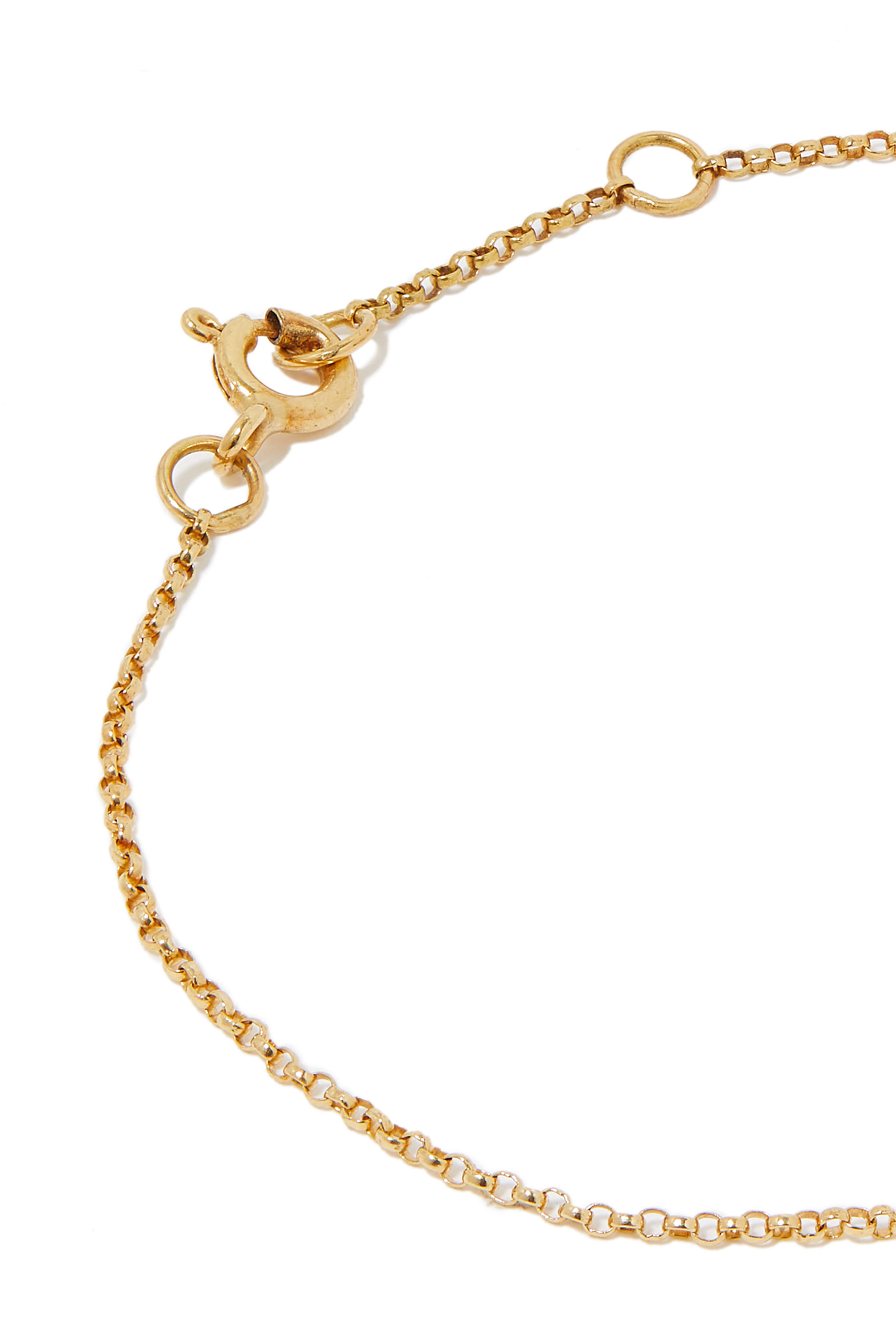 Oula Letter J Bracelet, 18k Yellow Gold & Diamonds