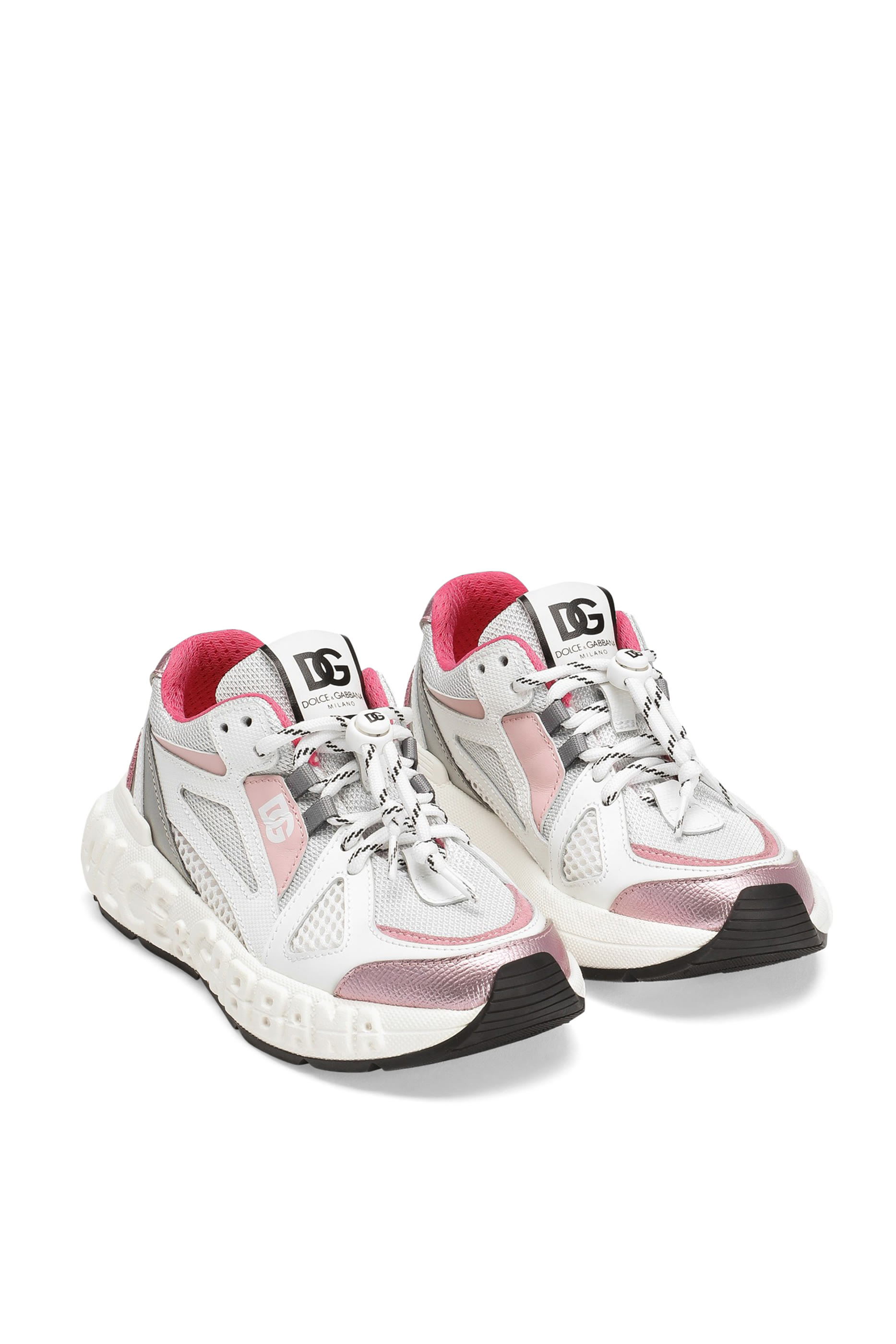 Kids DG Logo Nylon and Mesh Sneakers