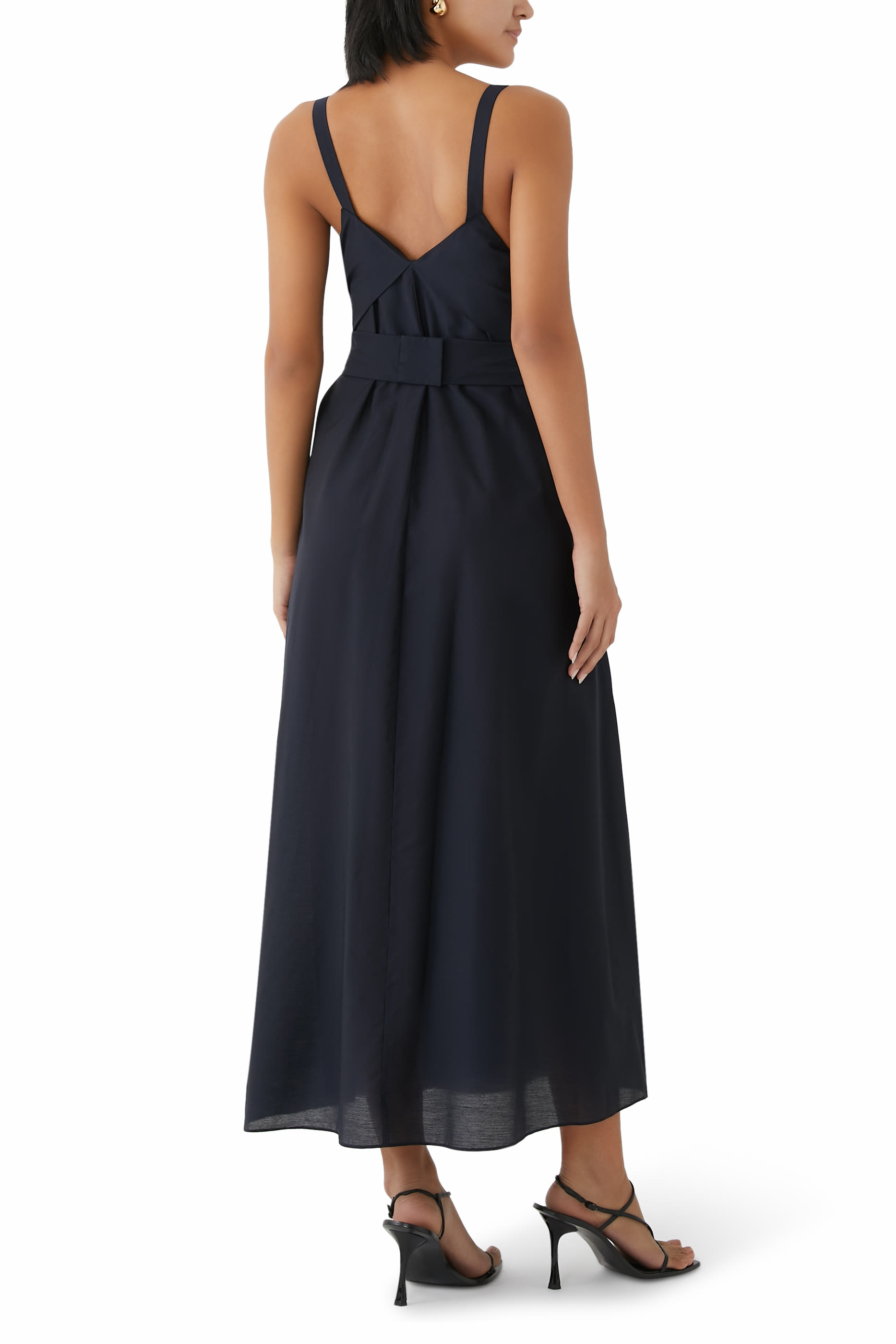 Wrap Waist Midi Dress