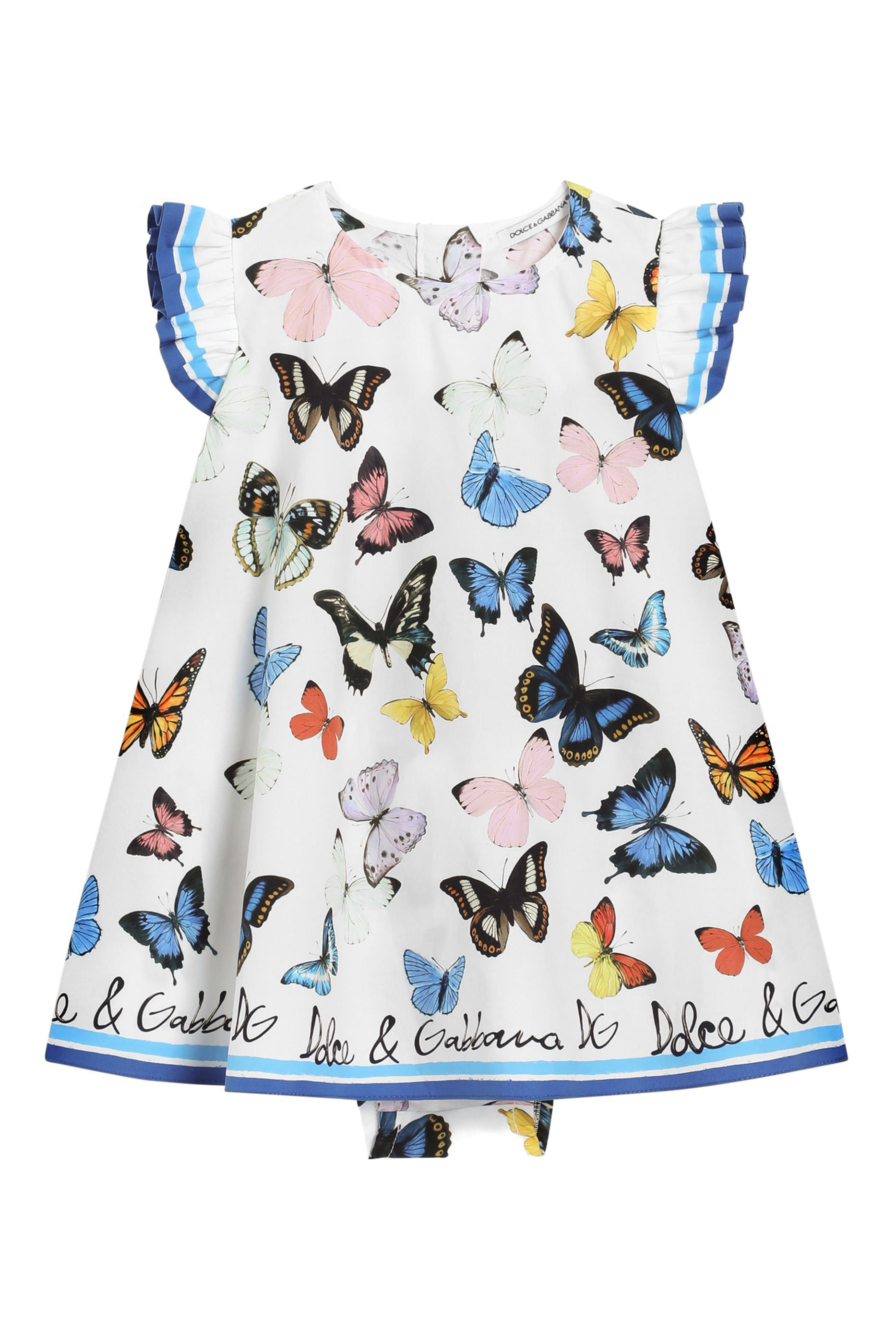 Kids All-Over Butterfly Print Flared Dress