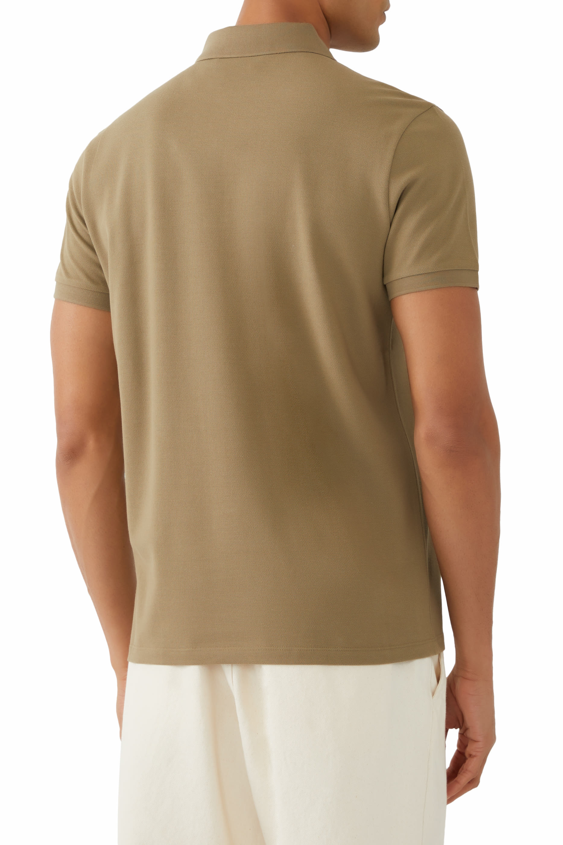 Logo Patch Cotton Piquet Polo Shirt