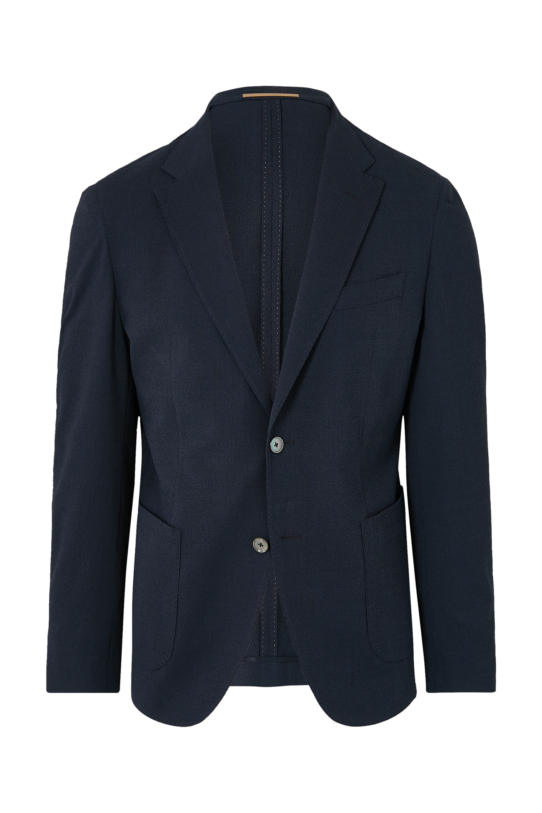 Slim-Fit Blazer in Wool-Blend Seersucker