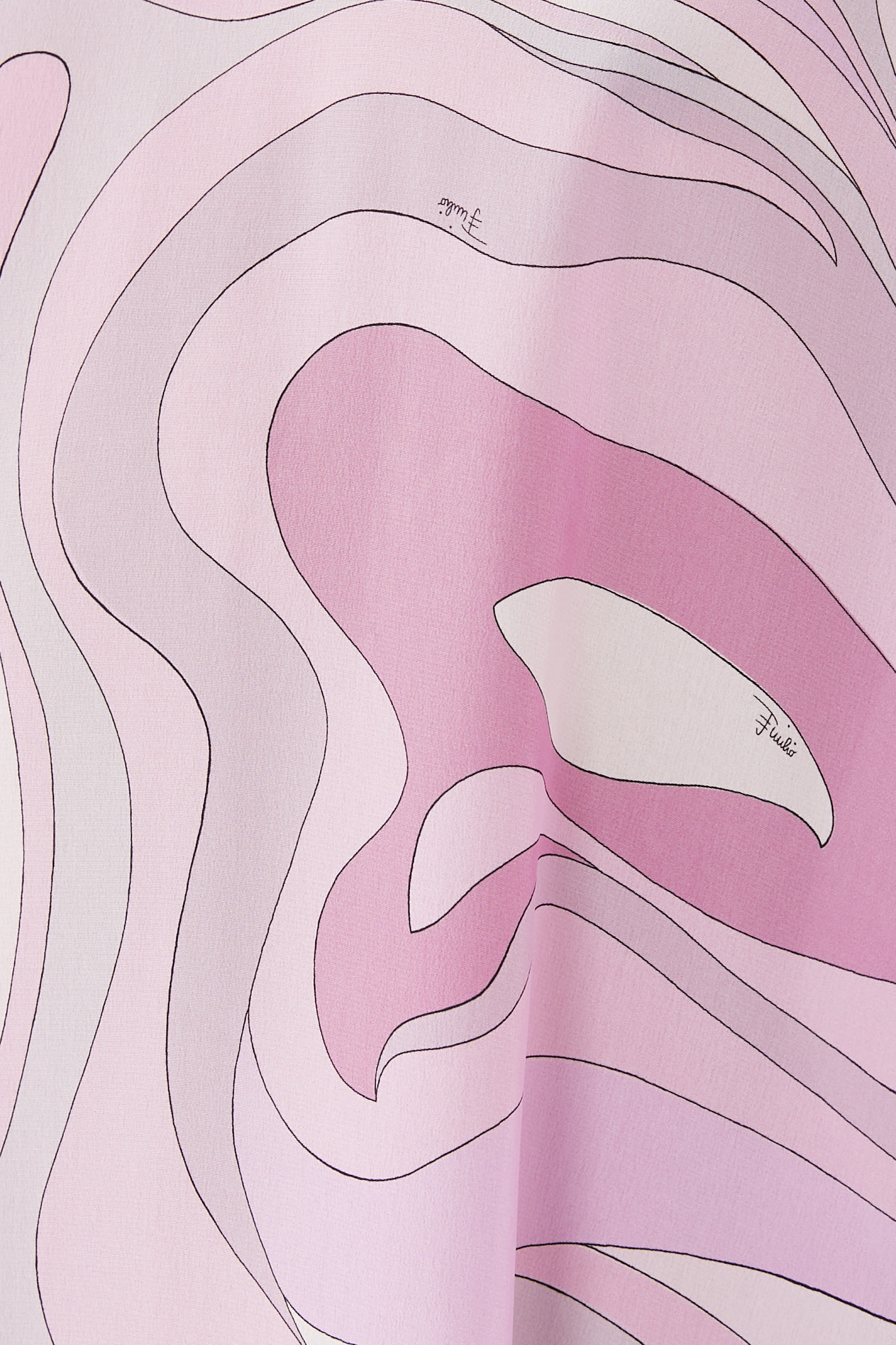 Marmo-Print Crepe Kaftan