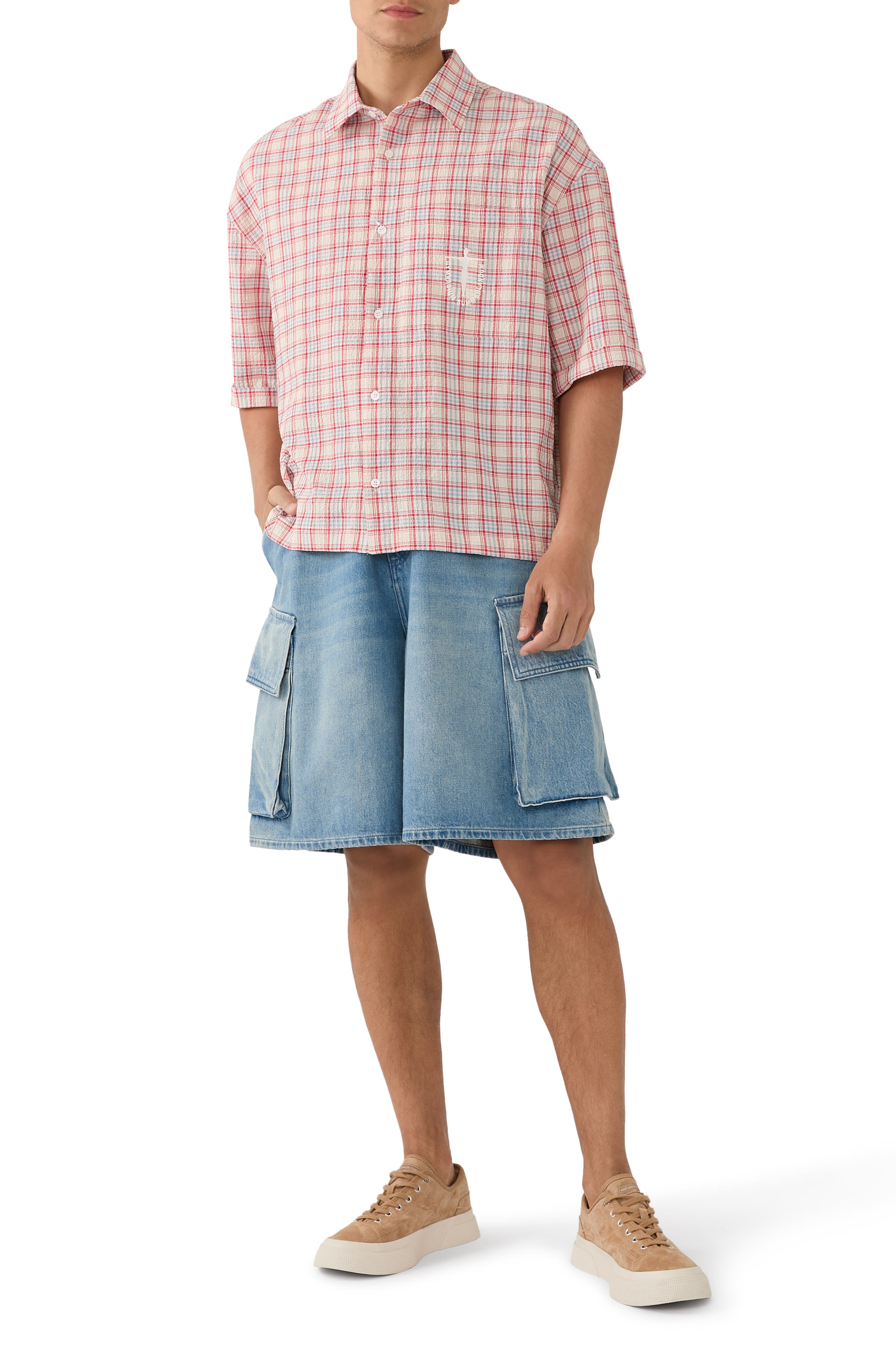 Plaid Summerlandum Cropped Shirt