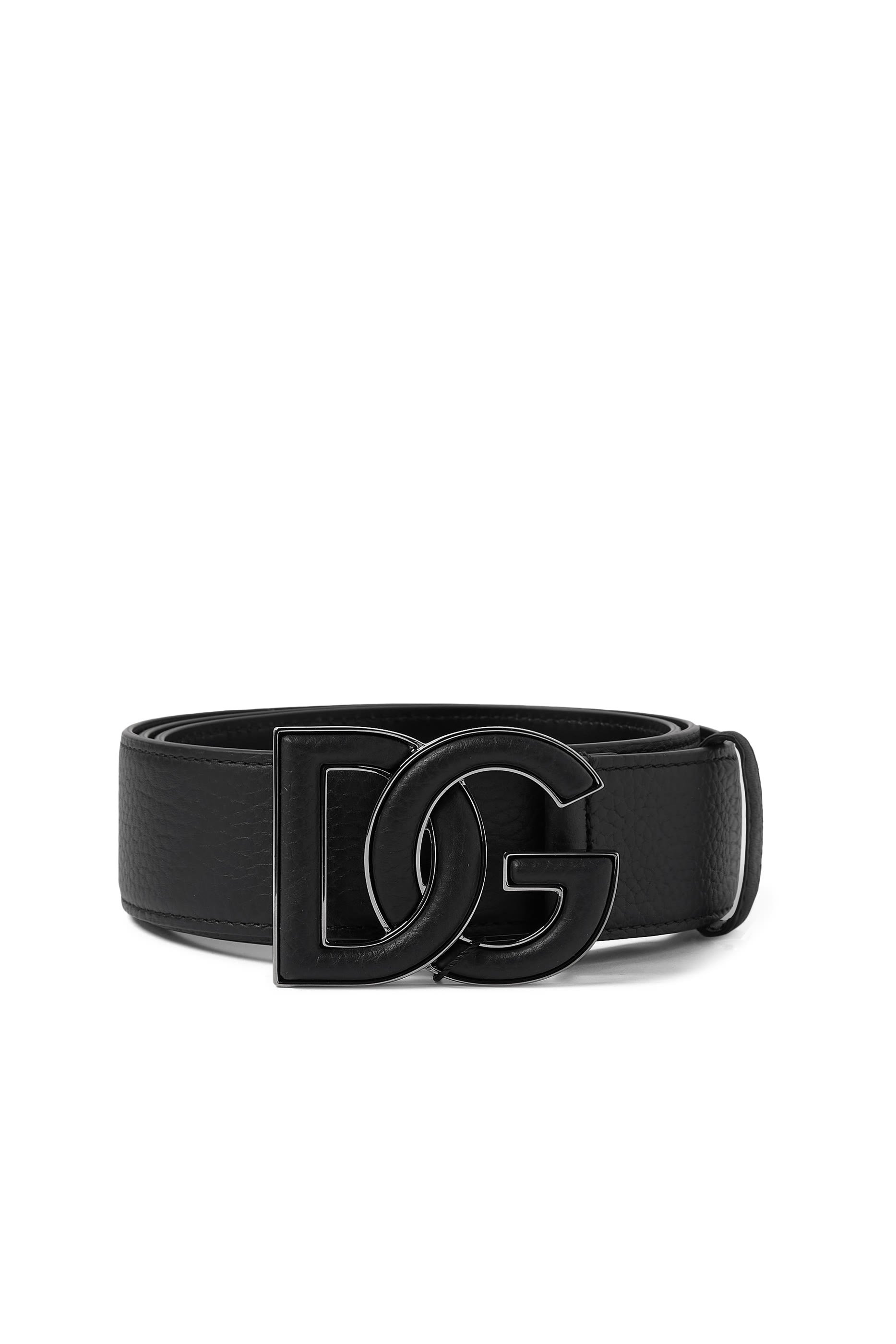 Deerskin-Print Calfskin Belt