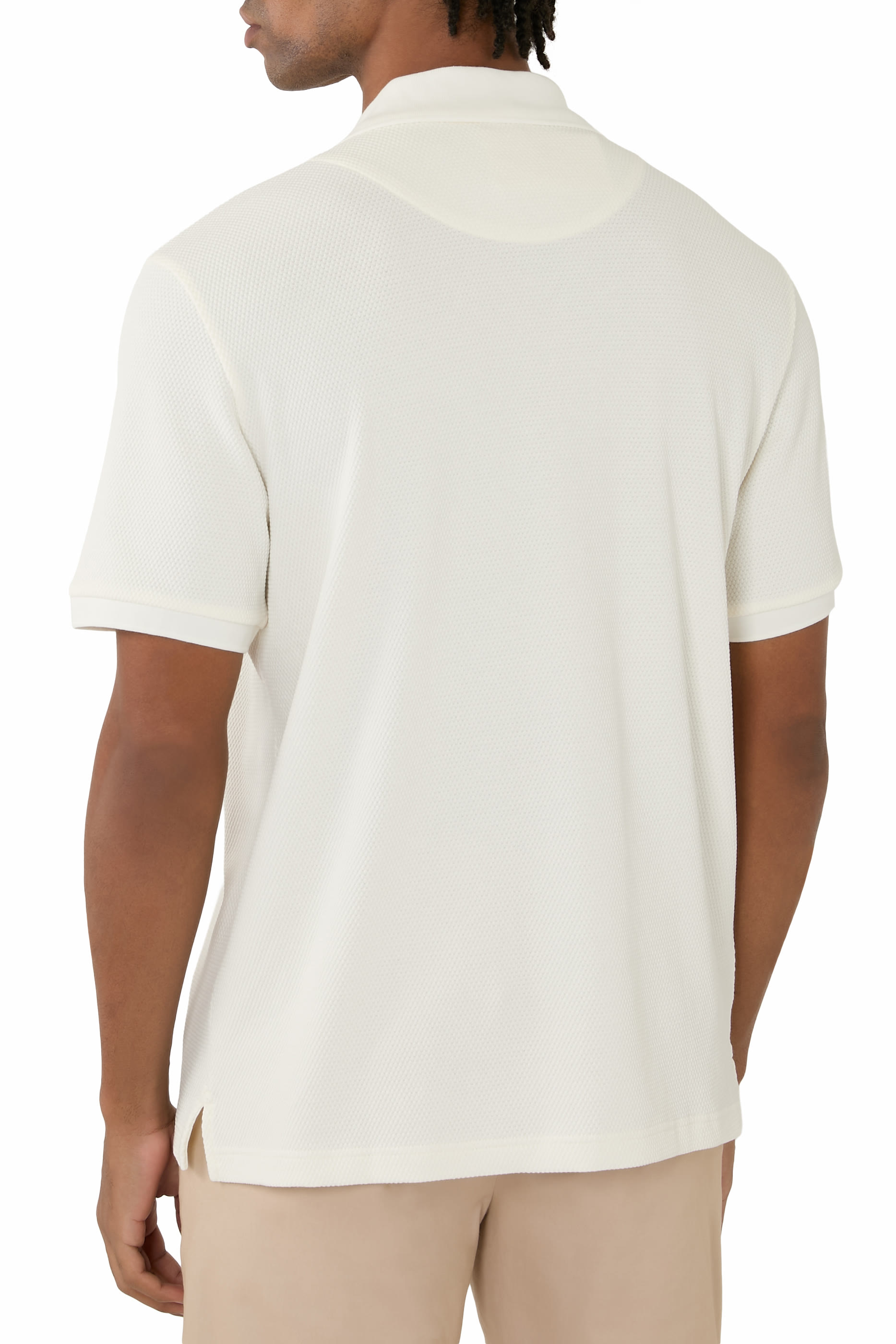 Open Collar Knit Polo Shirt