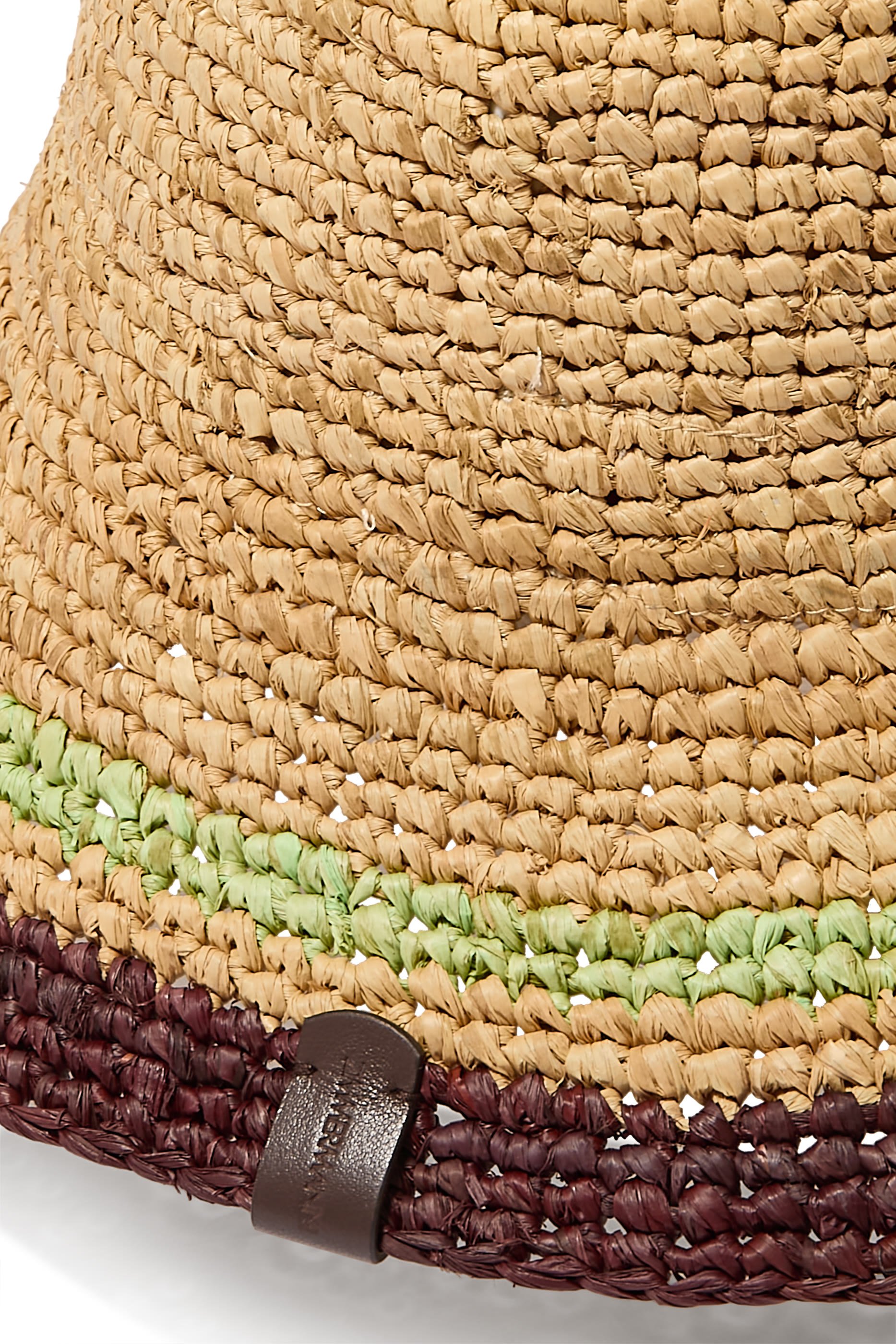 Stripe Raffia Bucket Hat