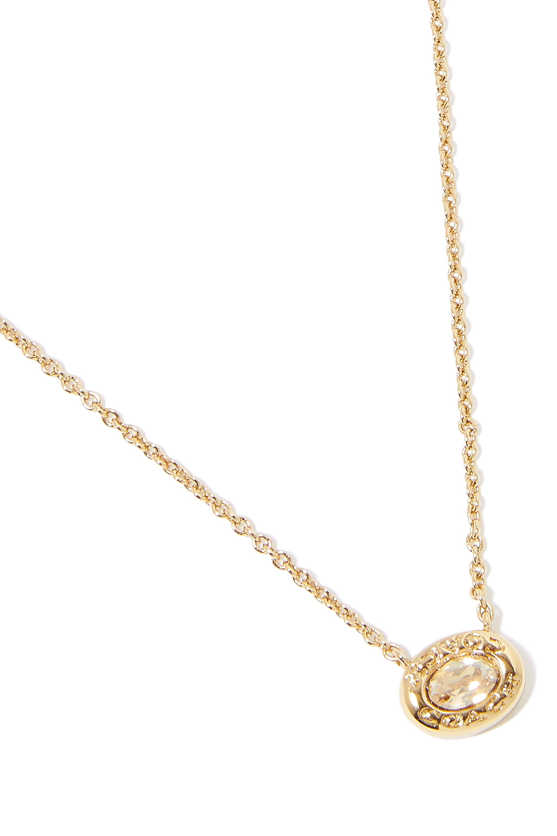 Open Circle Stone Necklace