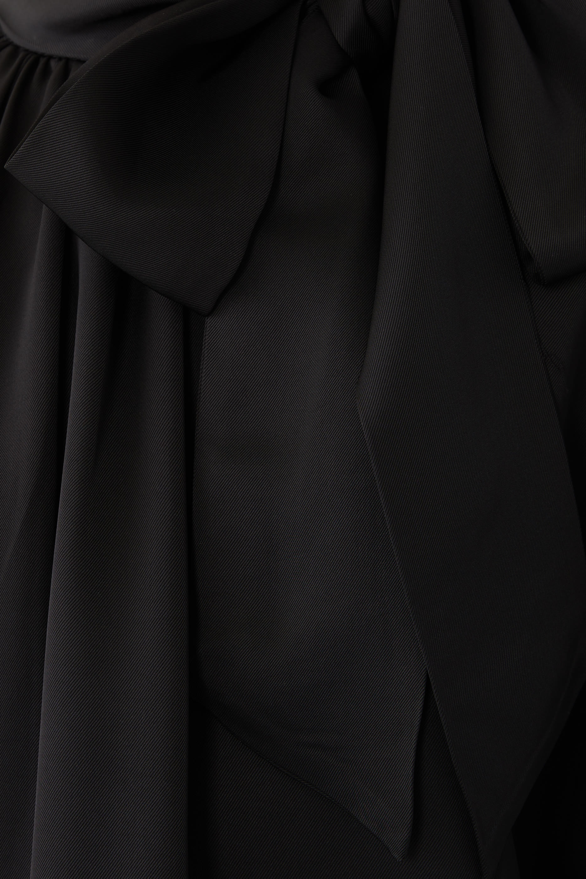 Crush Twill Tie Neck Blouse