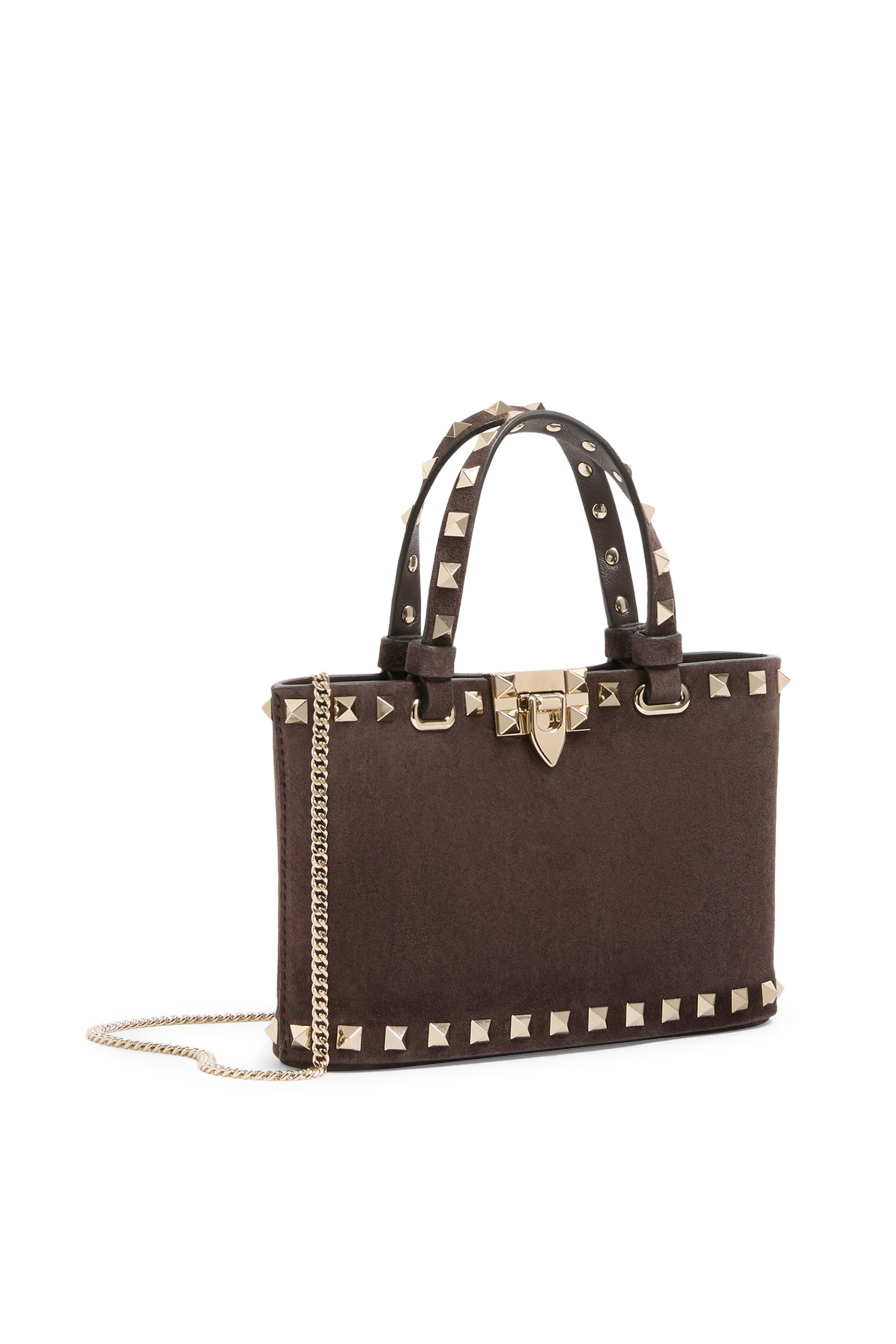 Rockstud Mini Suede Shopping Bag 