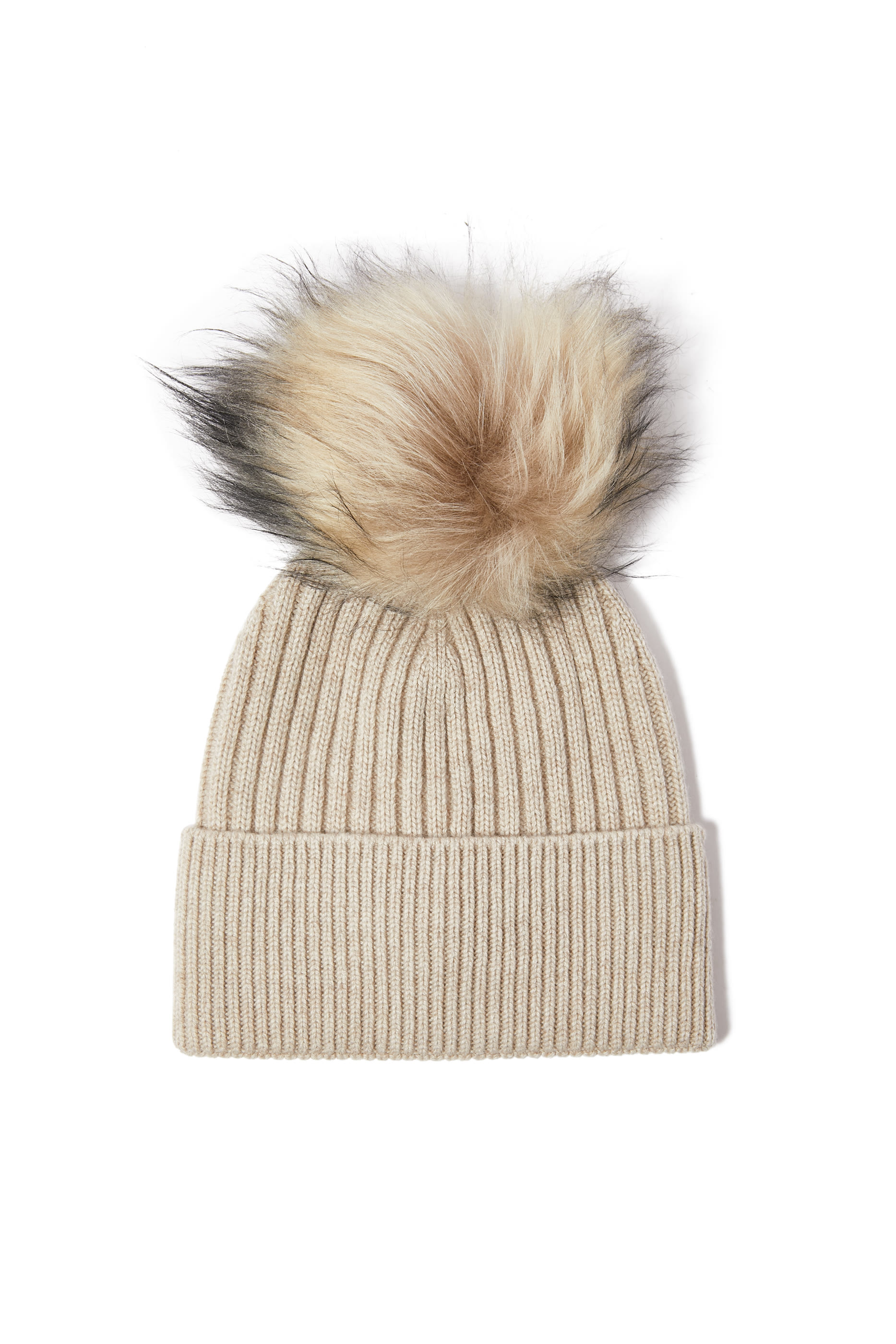 Cashmere Beanie with Pom Pom