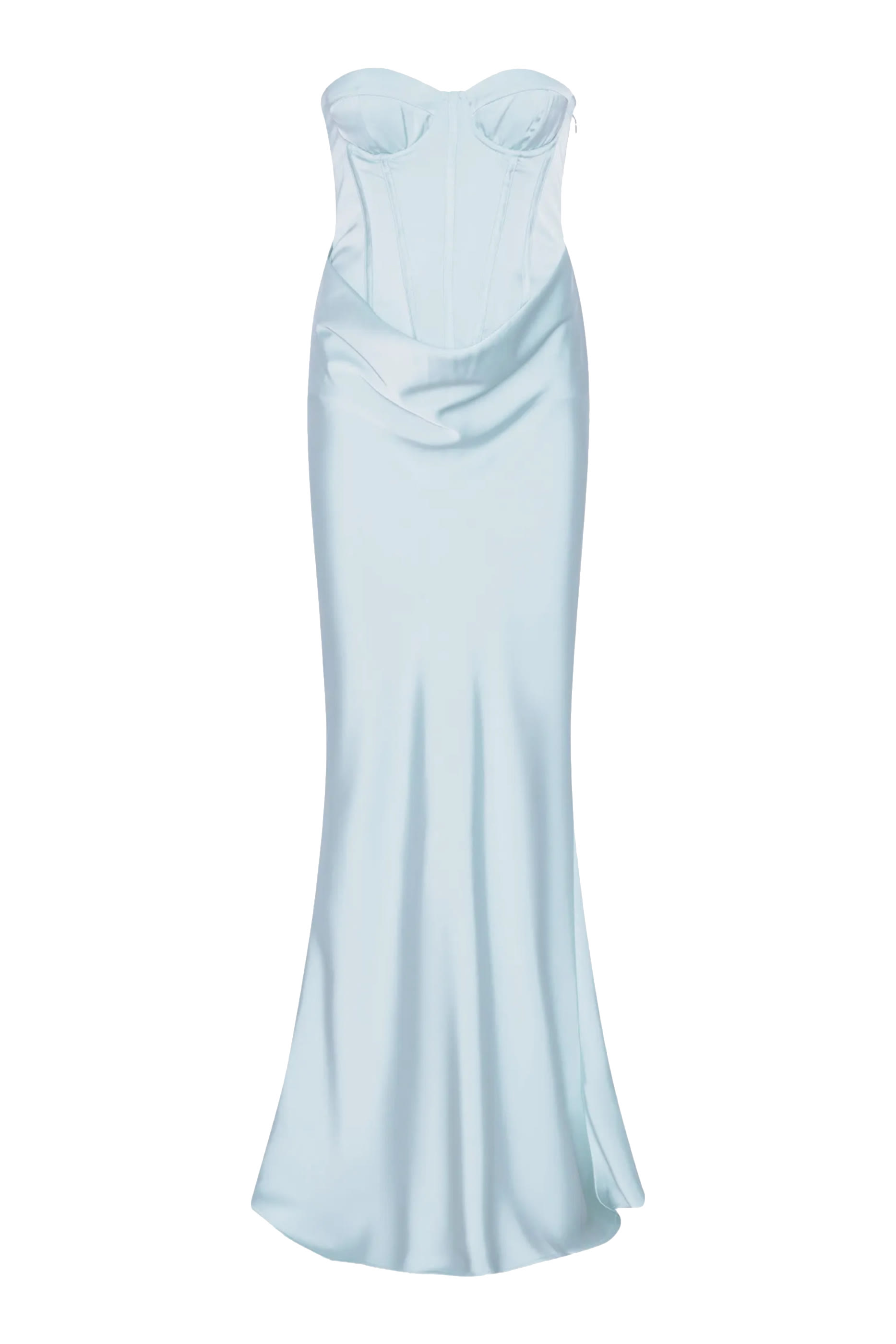  Satin Corset Maxi Dress