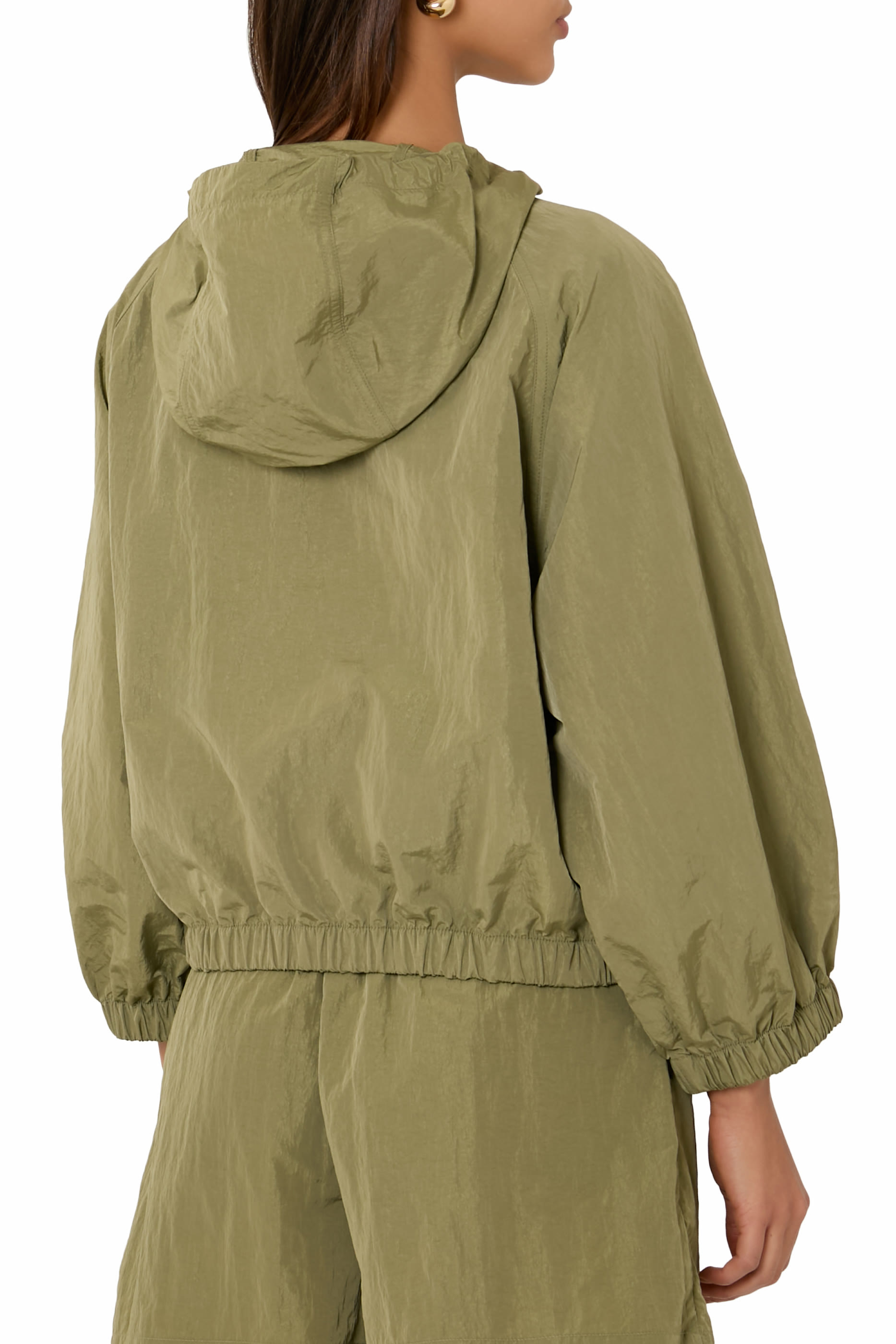 Metallic Effect Windbreaker