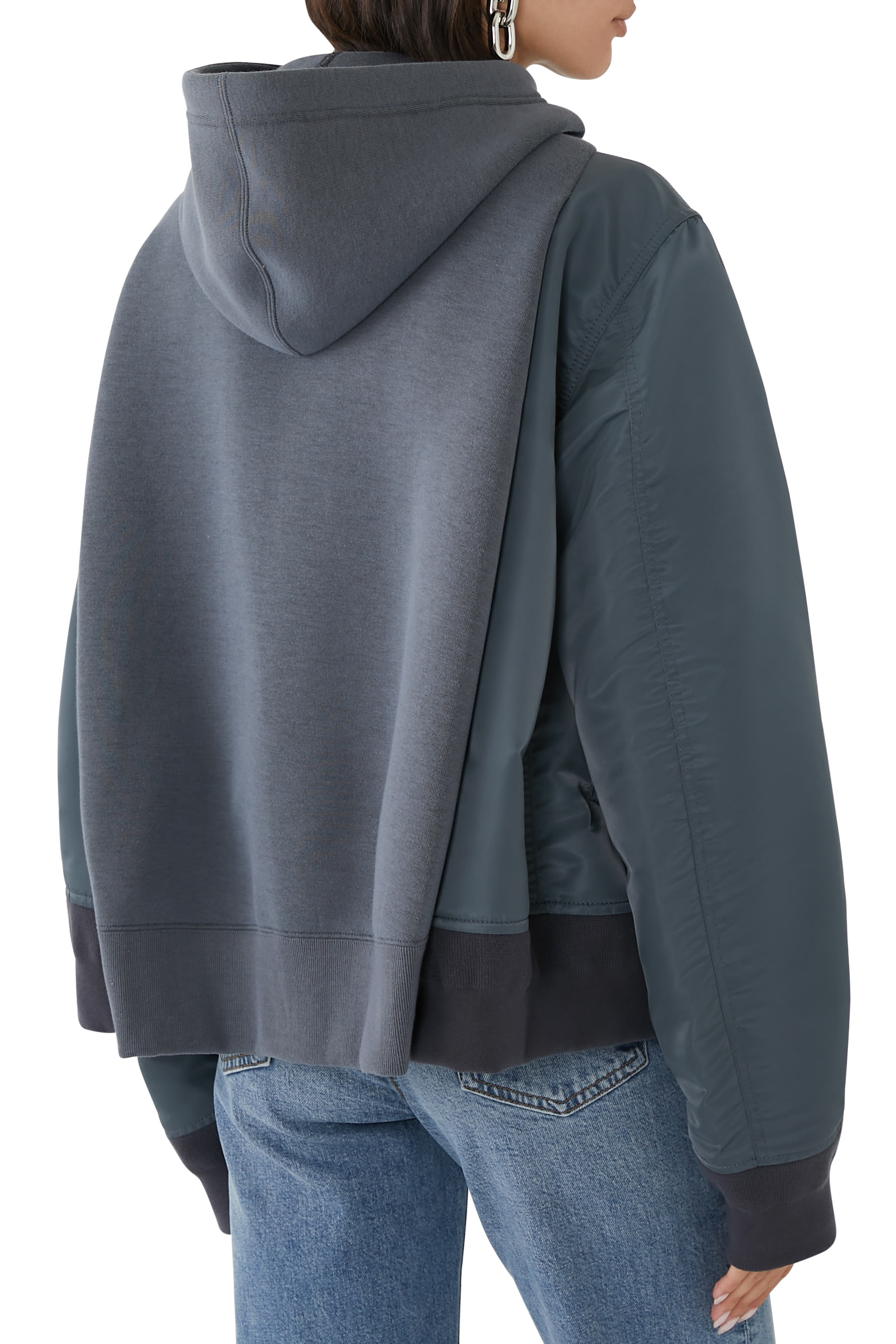 Sponge Sweat x Nylon Twill Hoodie