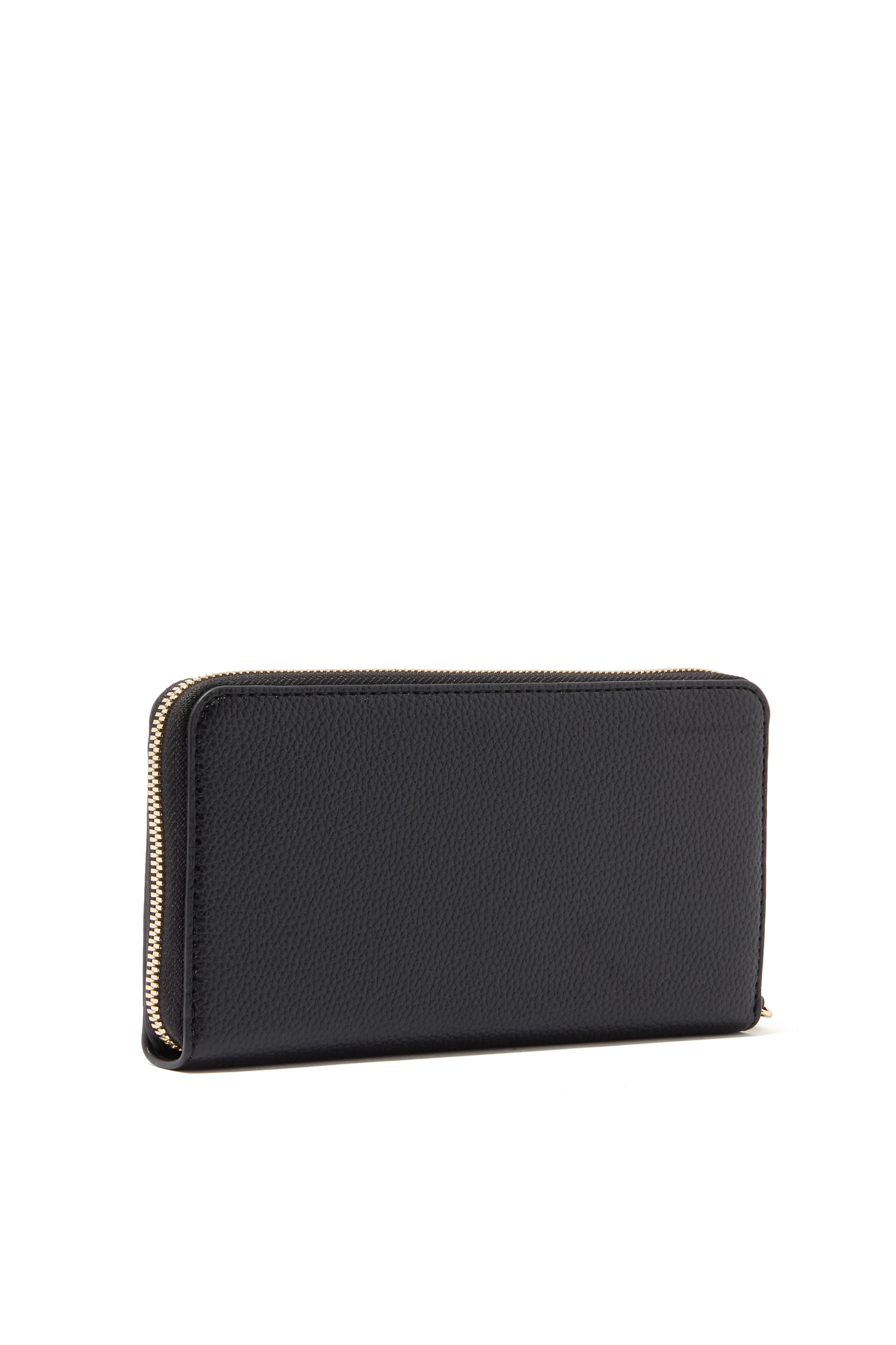 Zip Around Grained Leather Wallet
