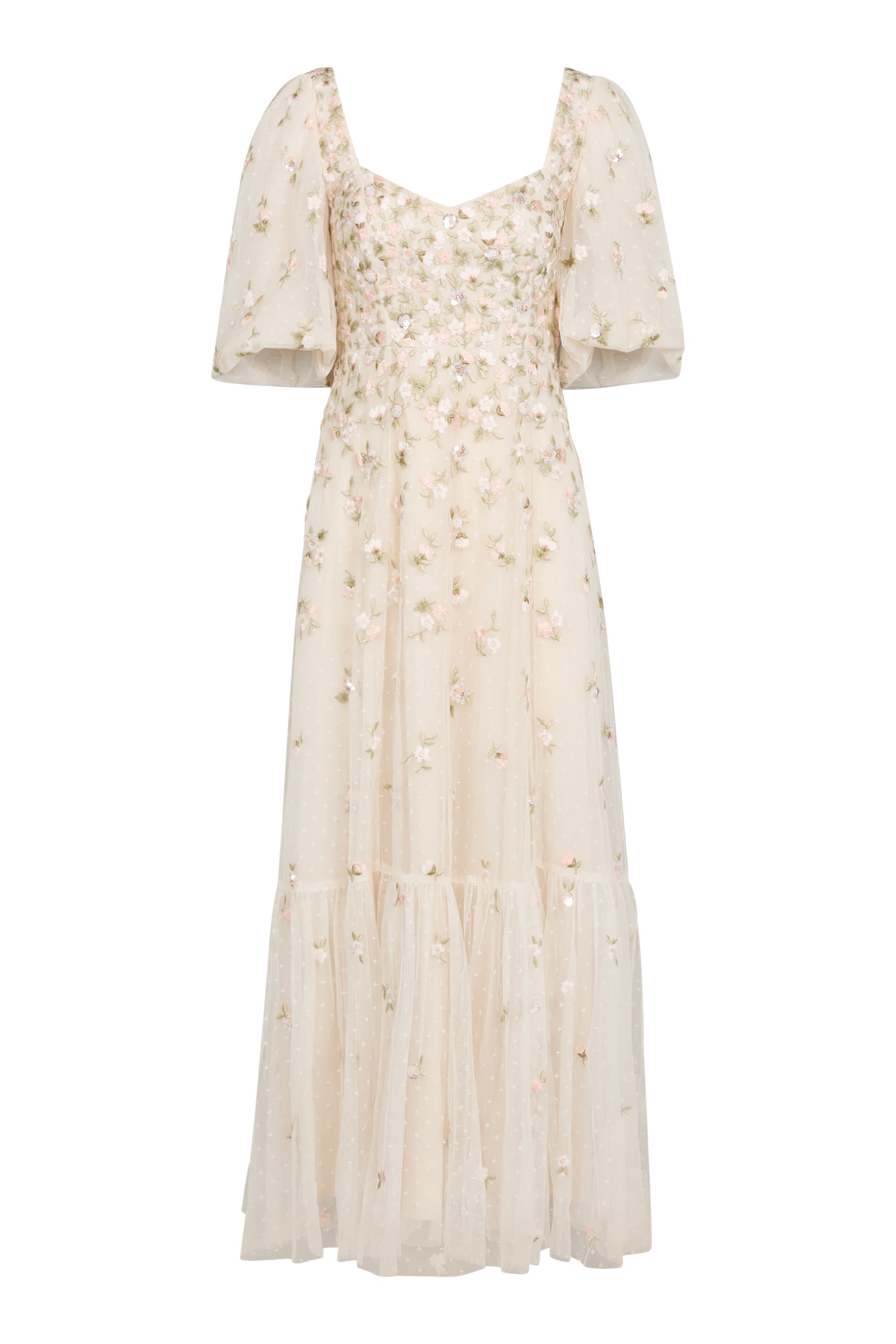 Meadow Ditsy Sweetheart Ankle Gown