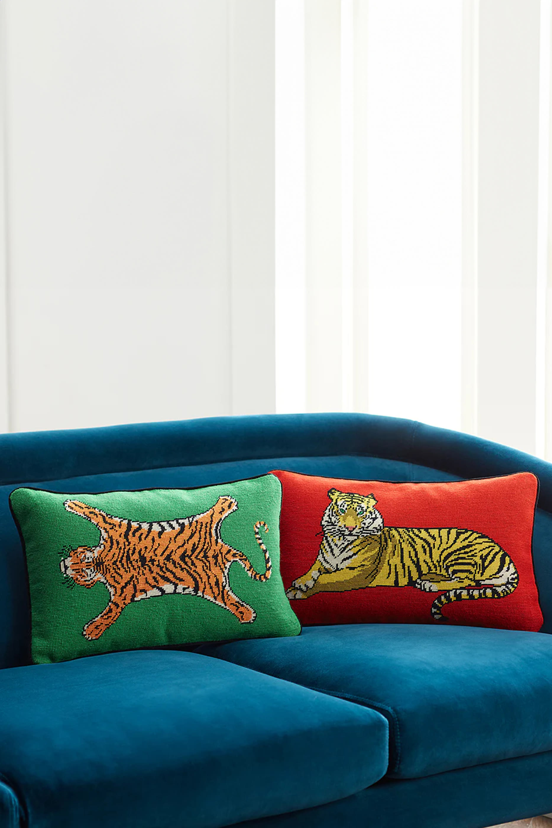 Tiger Needlepoint Pillow