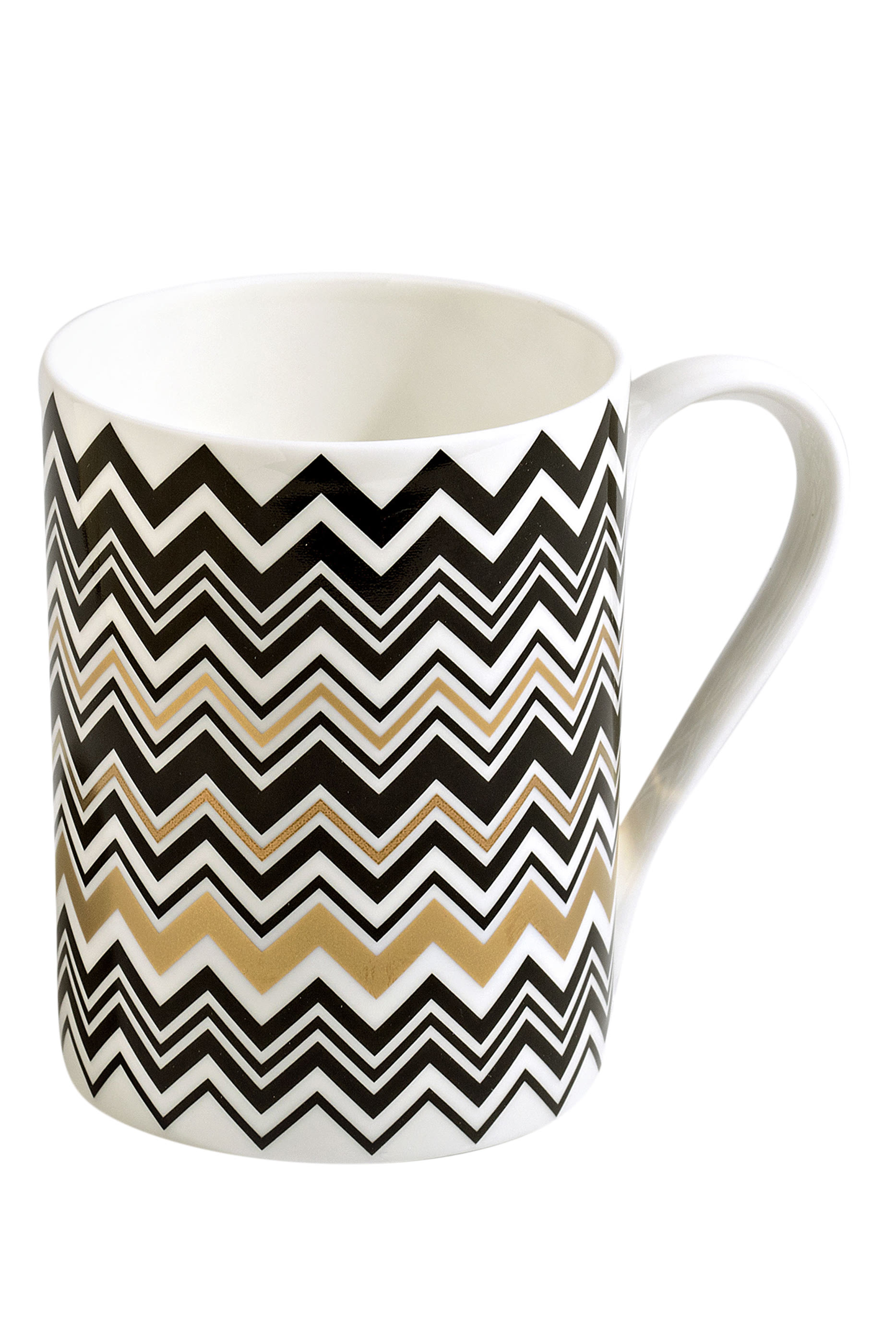 Zig-Zag Gold Coffee Mug