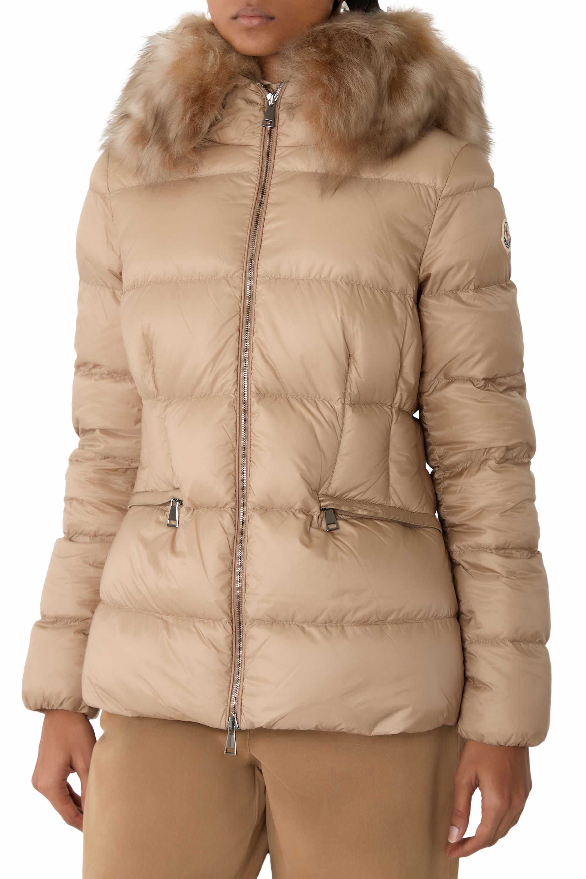 Boed Shearling-Trimmed Short Down Jacket