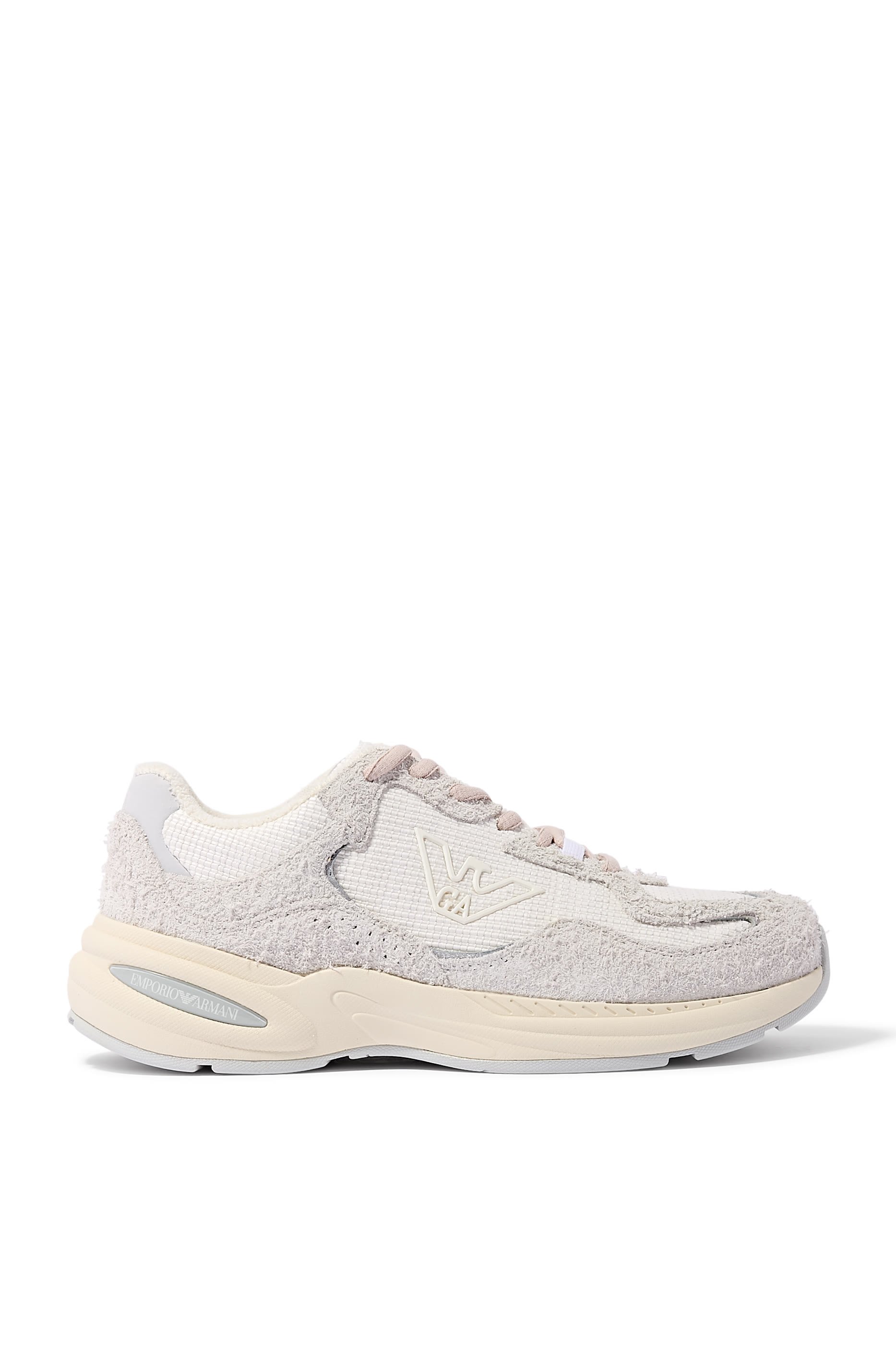 Logo Suede & Mesh Sneakers 