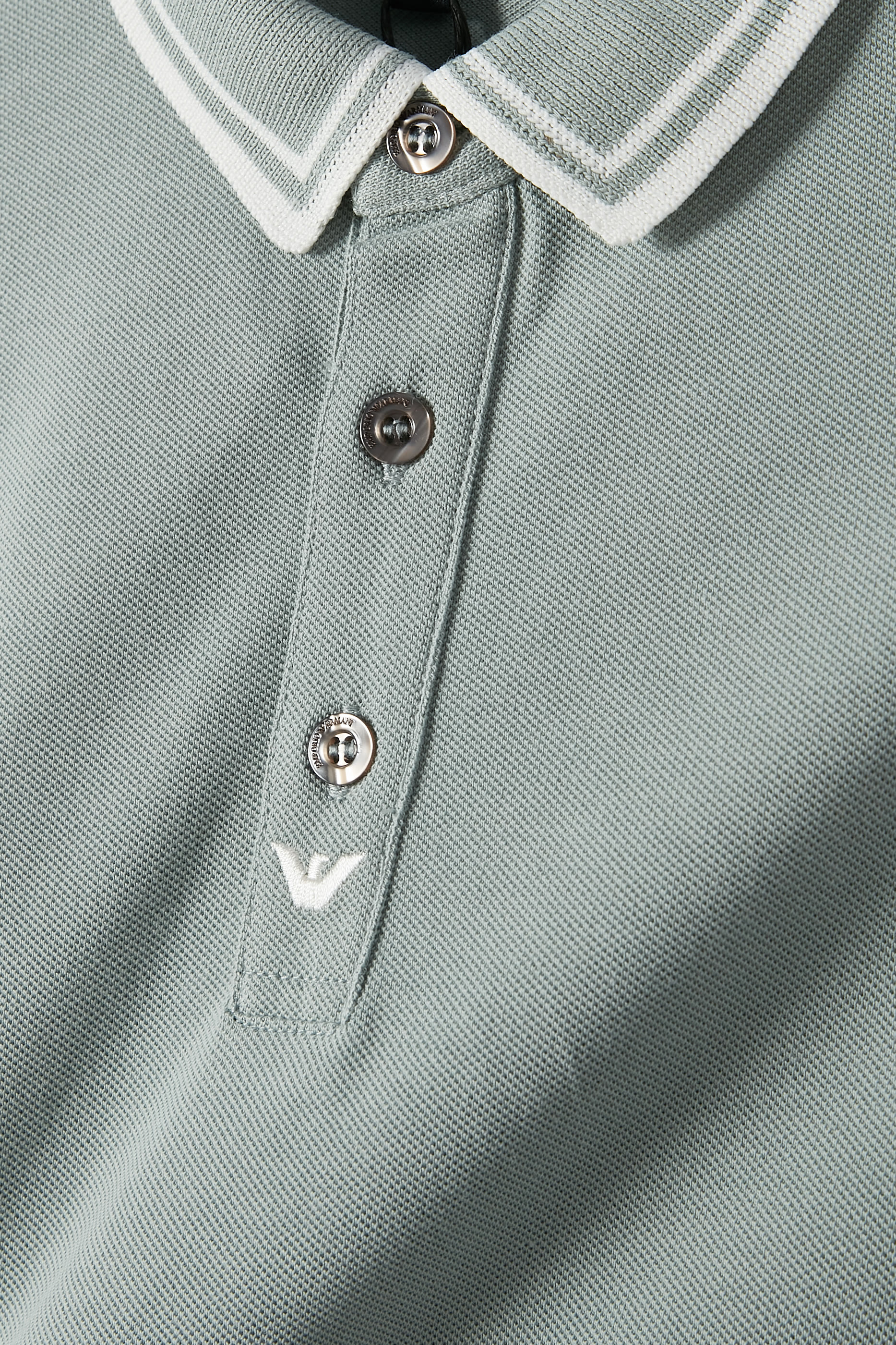 Kids Short-Sleeved Polo with Eagle Logo on Collar