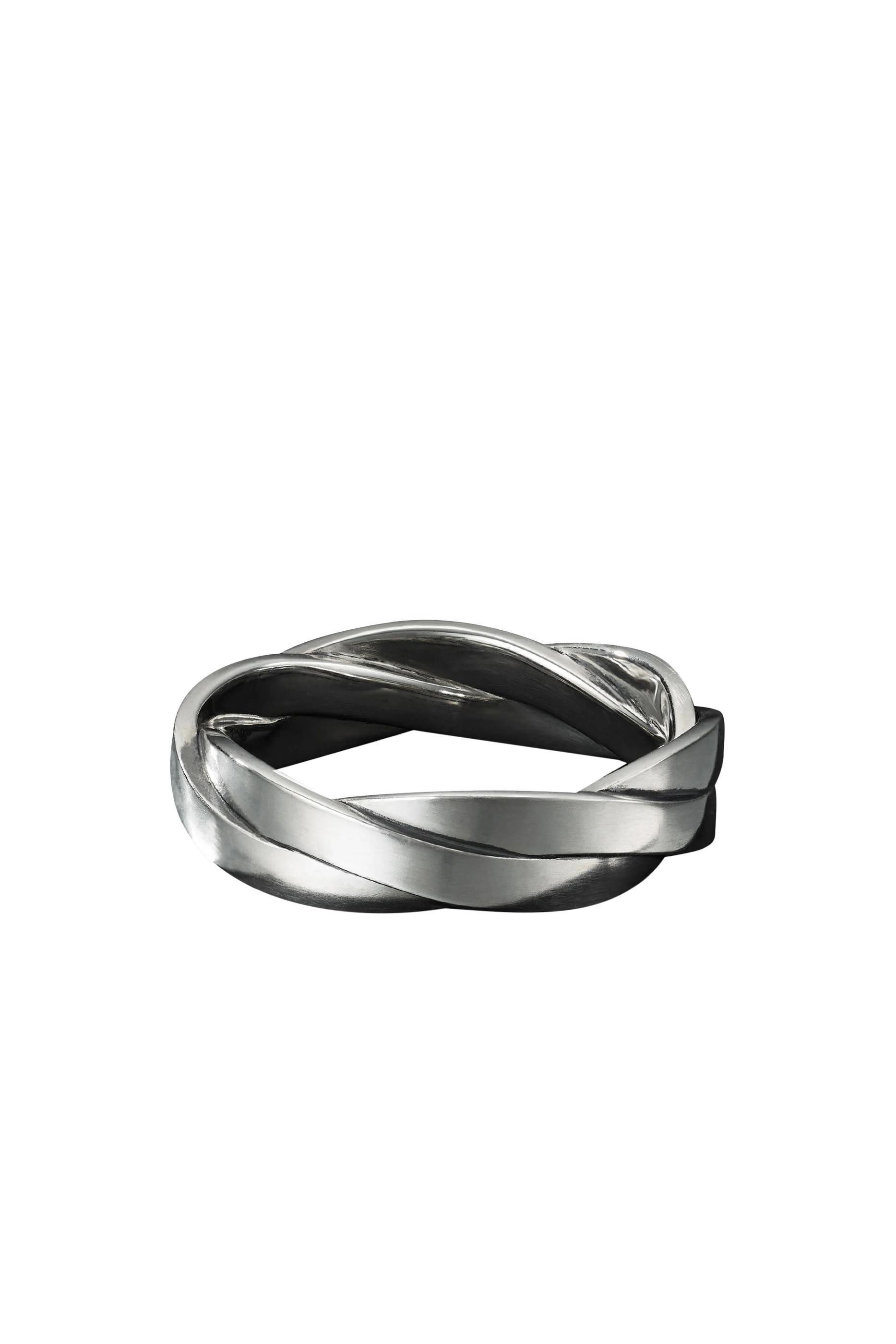 Streamline&reg; Two Row Band Ring, Sterling Silver & Diamonds