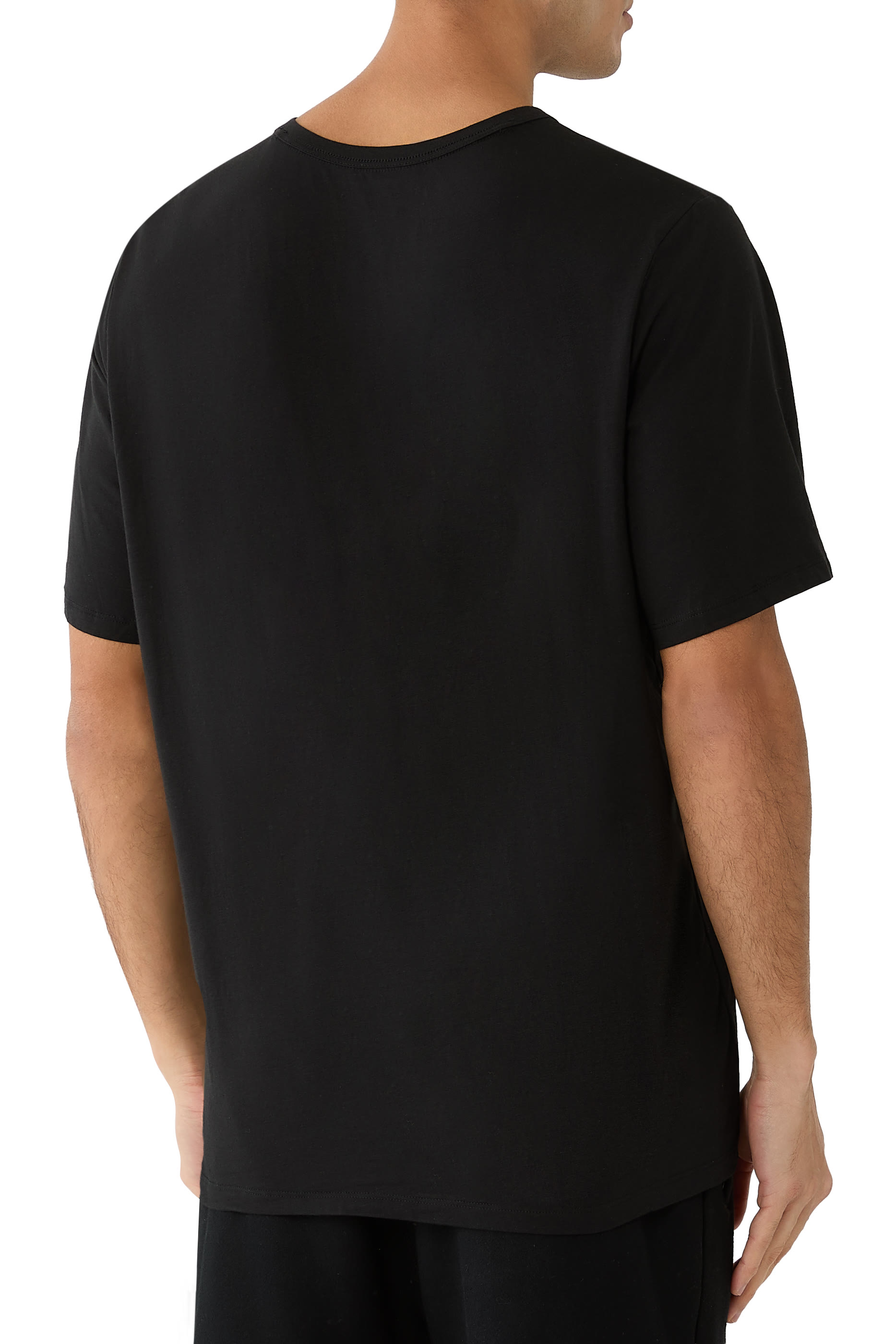  Cotton Stretch Blend Slim Fit Crewneck T-Shirt, Set of 3