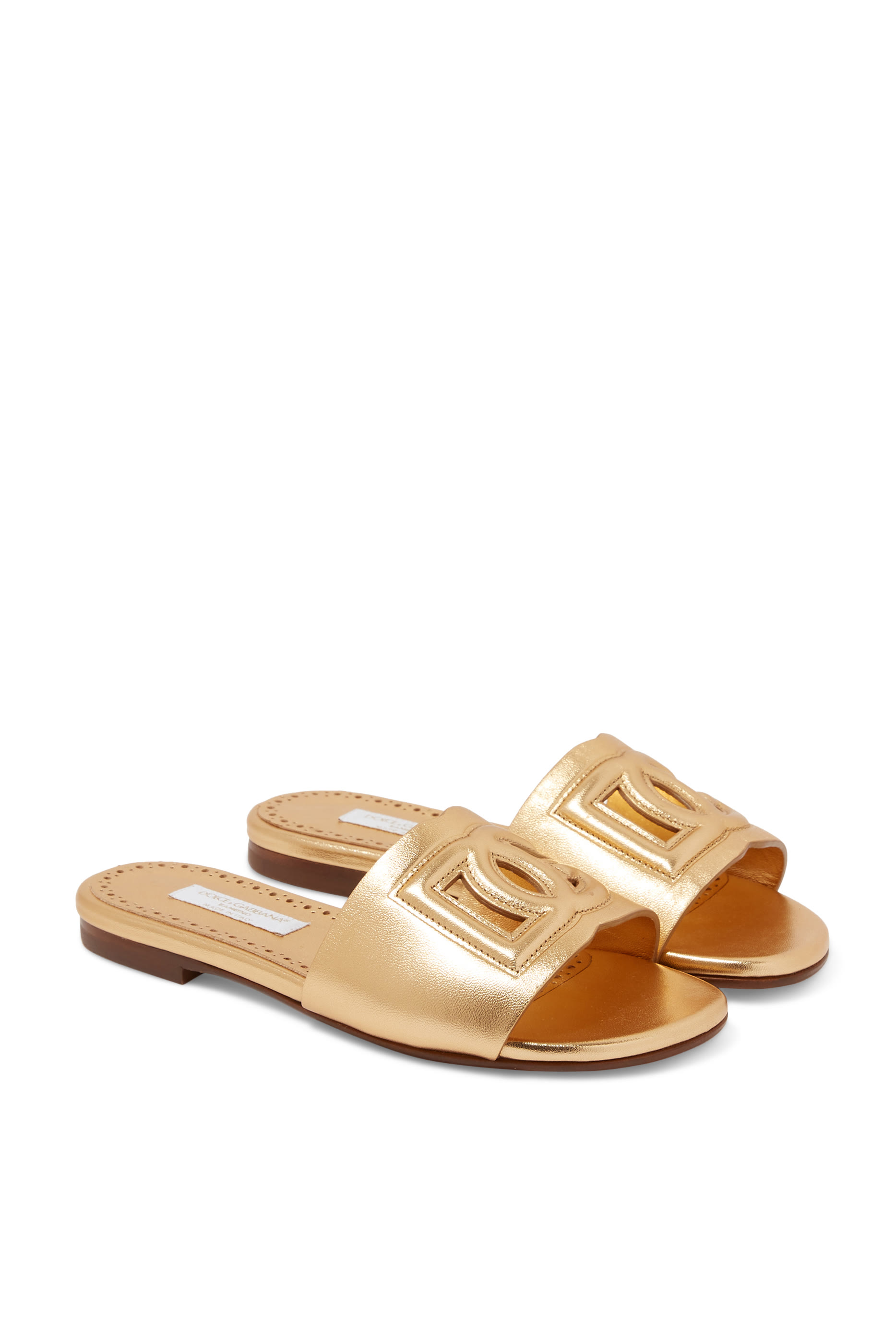 Kids DG Logo Nappa Leather Sliders