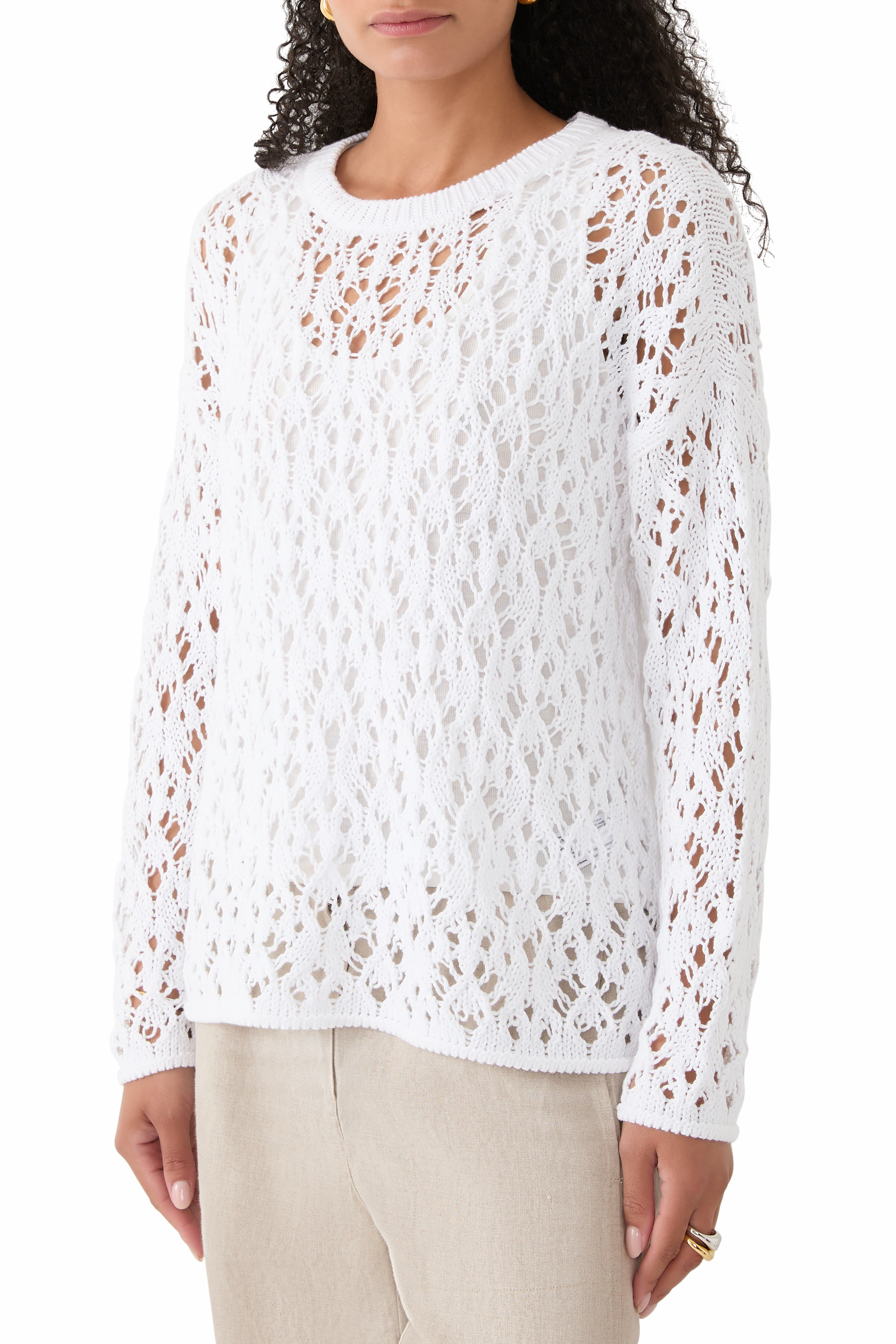 Peruvian Organic Cotton Cord Crew Neck Top