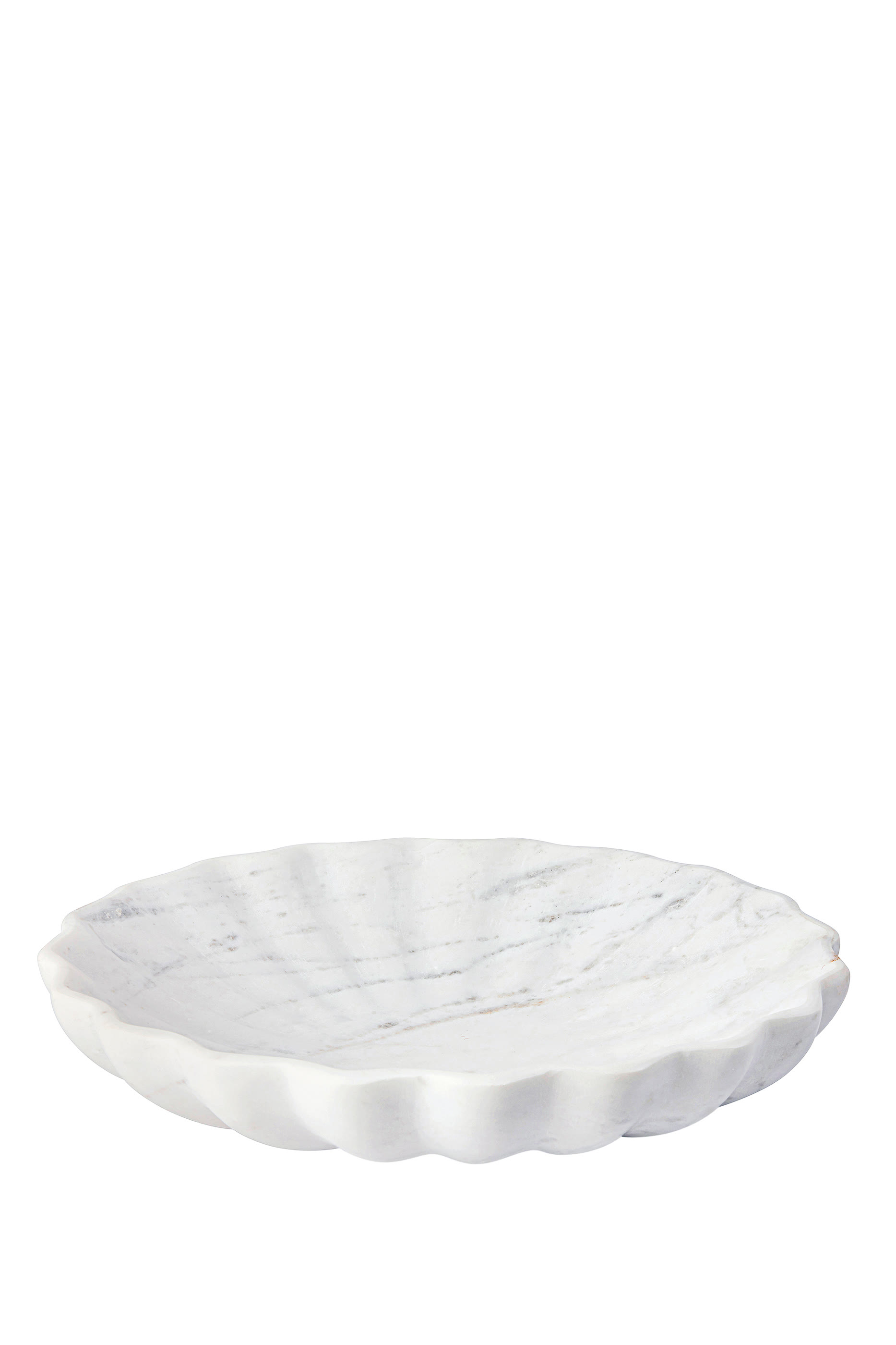 Larton Large Scalloped Marble Bowl 
