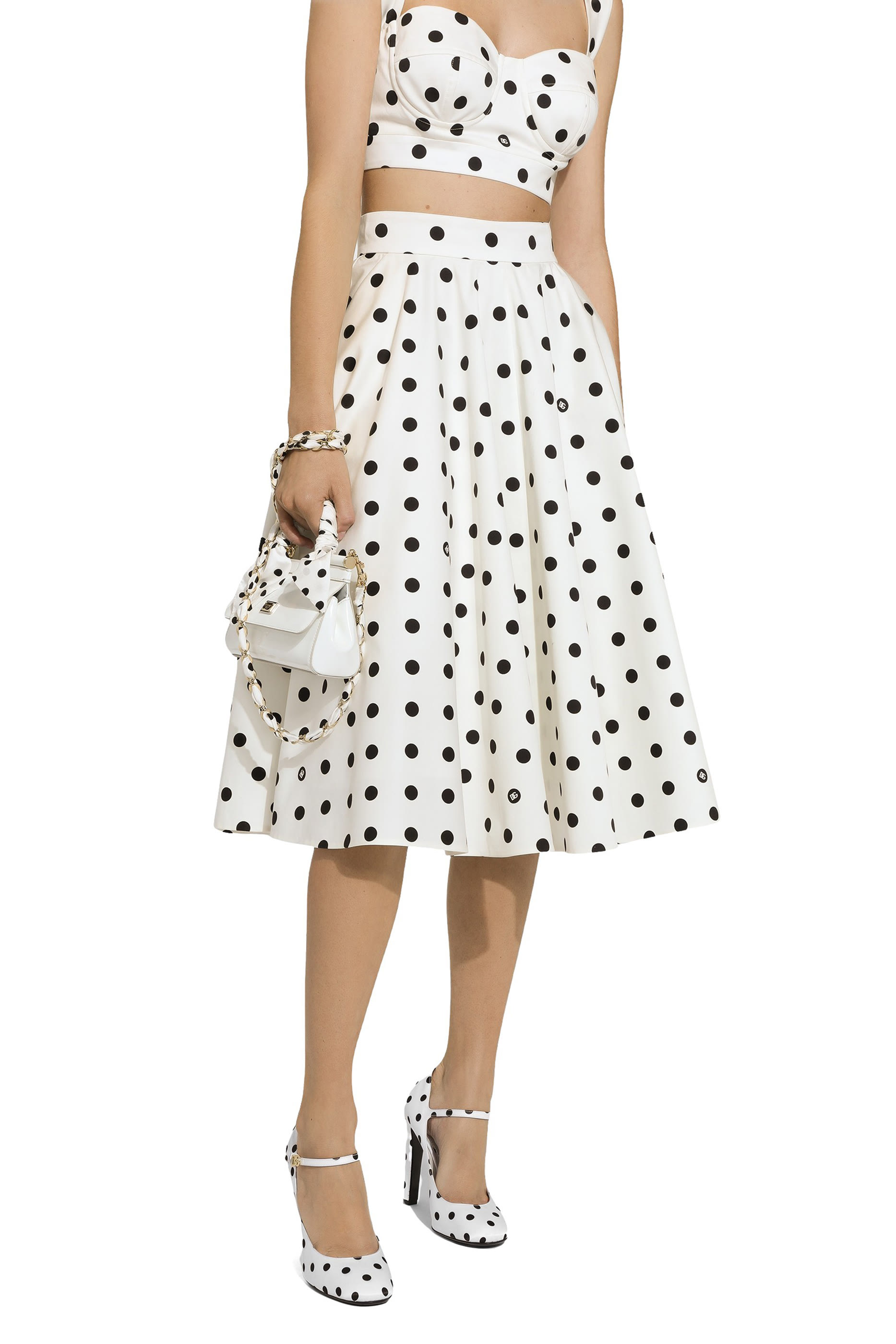 Polka-Dot Cotton Drill Circle Skirt