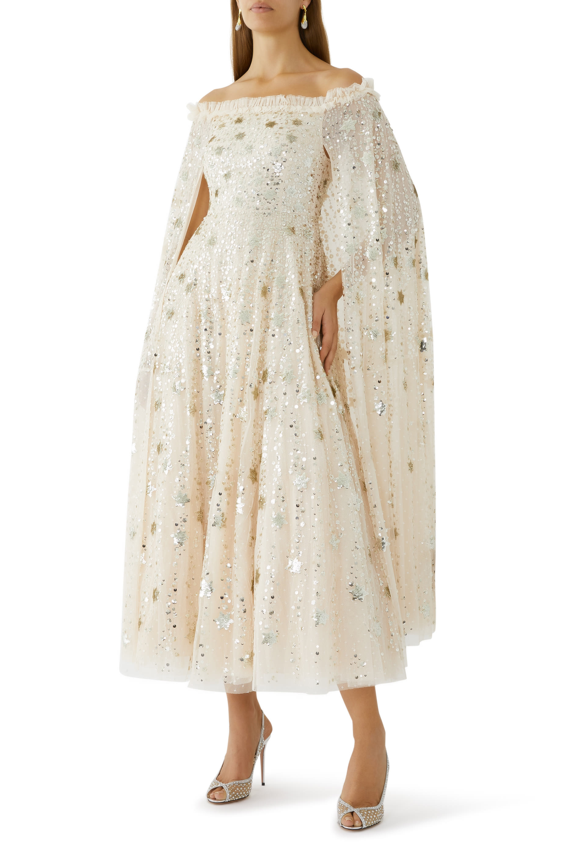 Shooting Stars Cape Ankle Gown