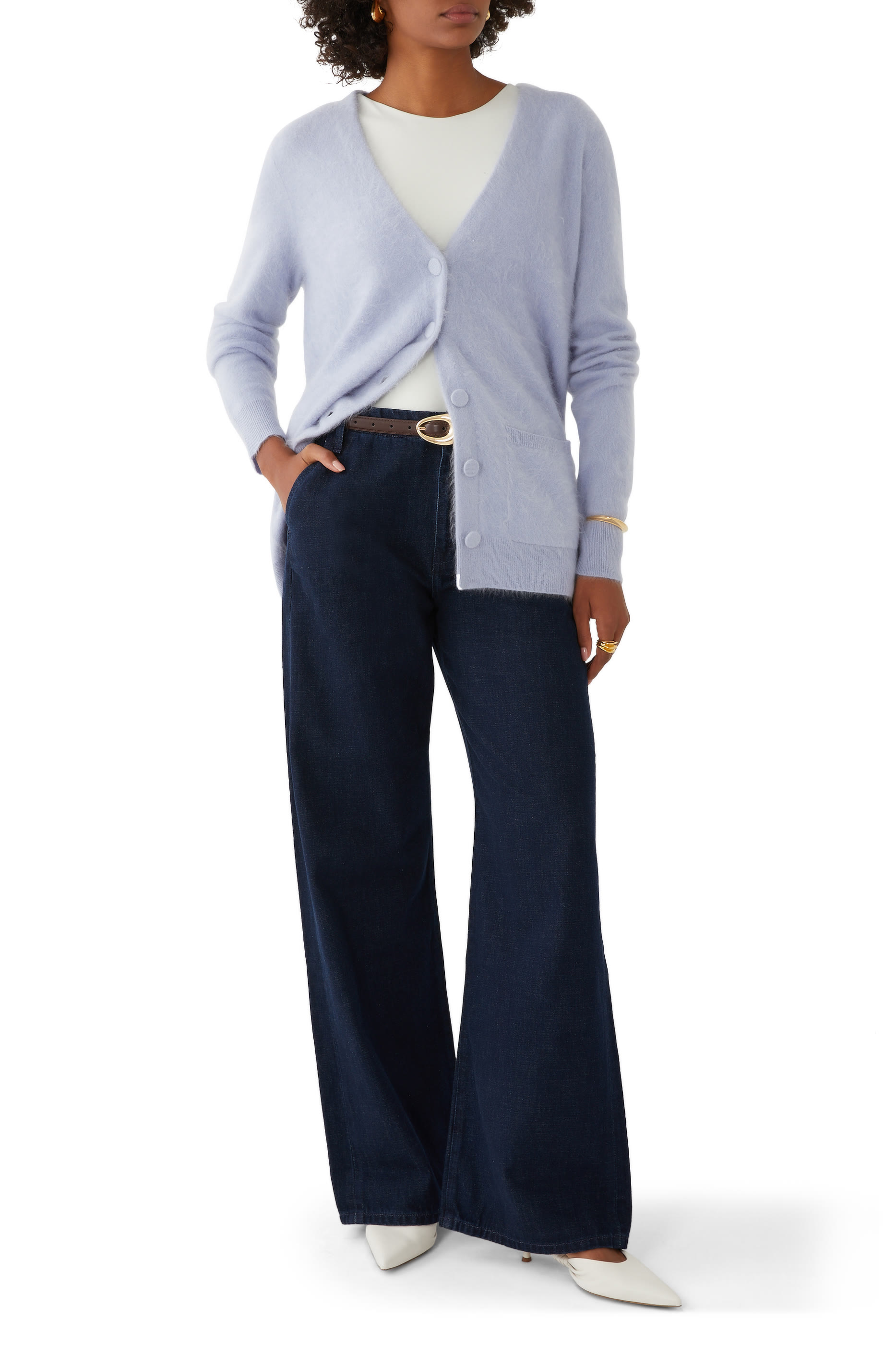 Brushed Cashmere Cardigan