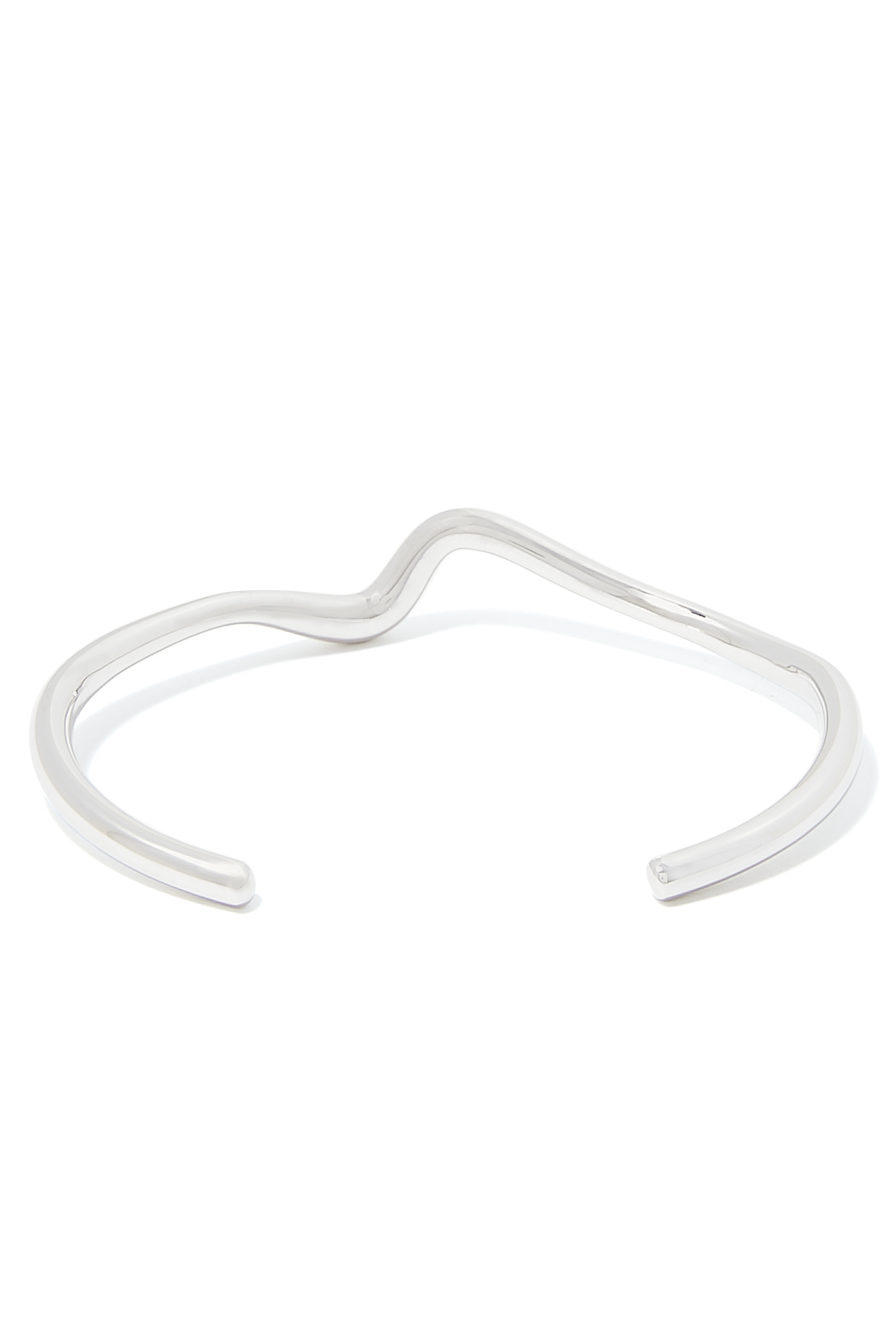 Molten Wave Cuff Bracelet, Recycled Sterling Silver