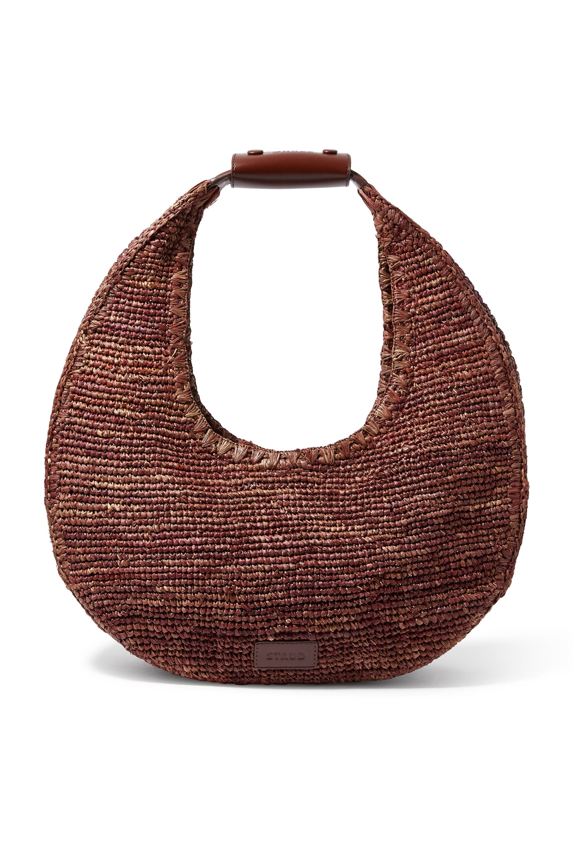 Large Raffia Moon Tote Bag
