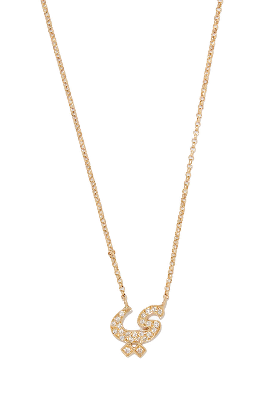 Diamond Y Charm Necklace