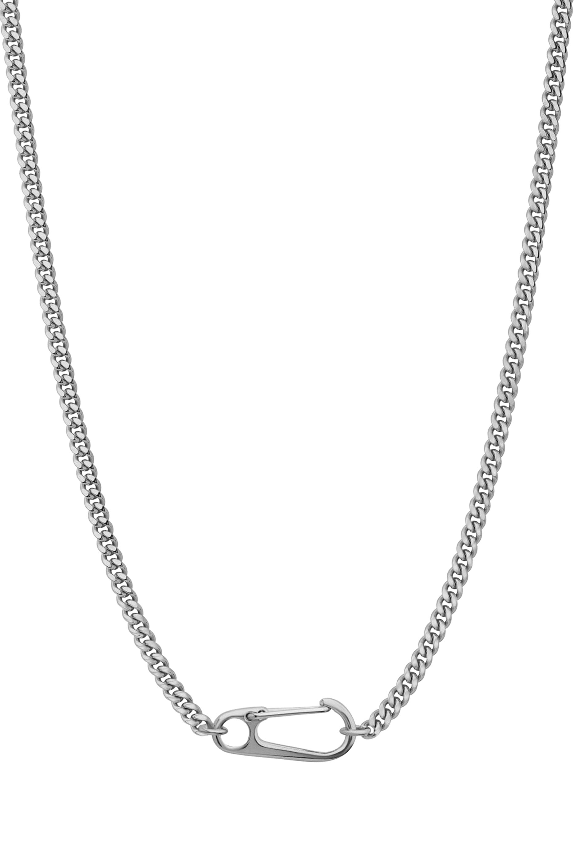 Ira Chain Necklace, Rhodium Plated Sterling Silver
