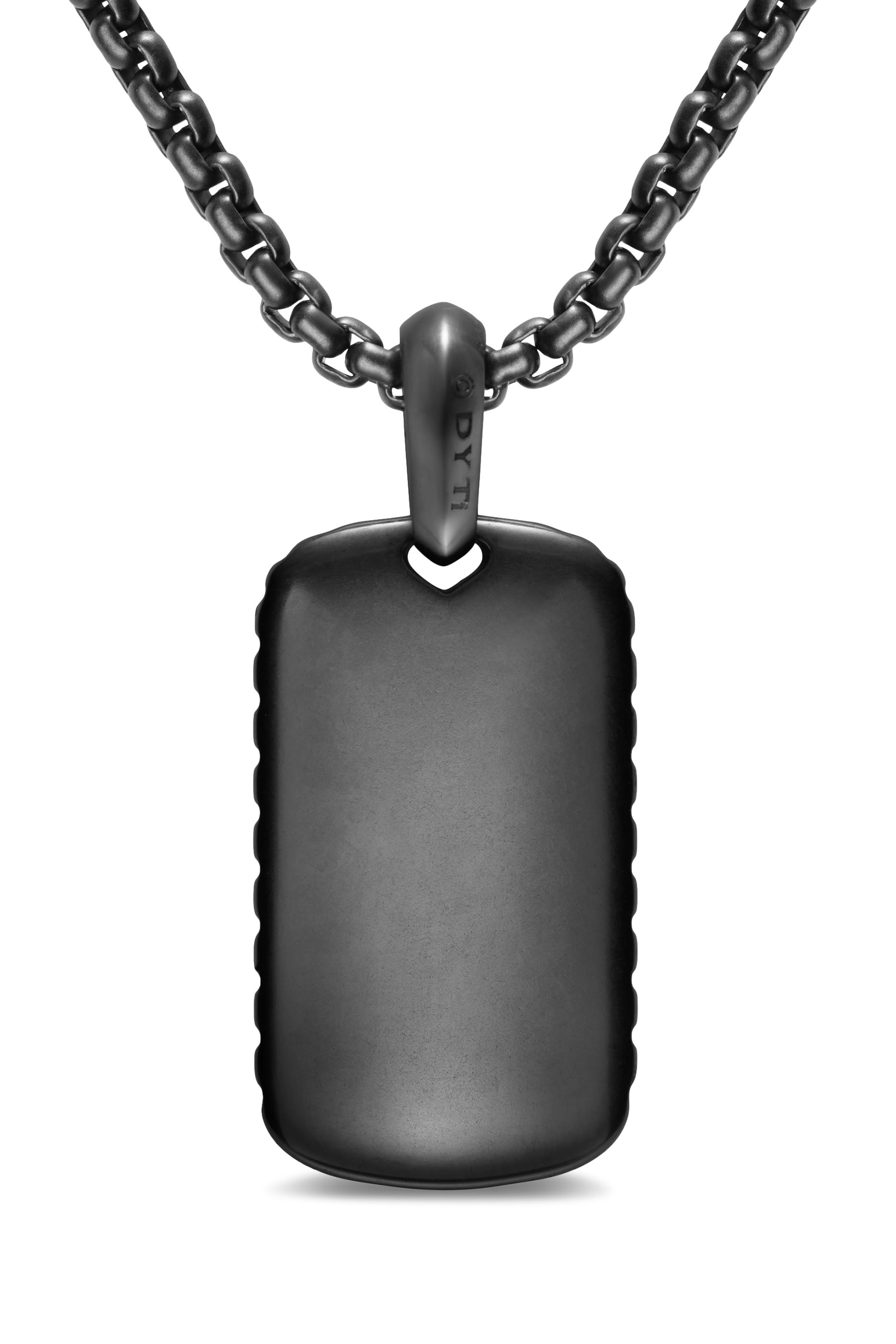 Chevron Tag, Titanium & Diamonds