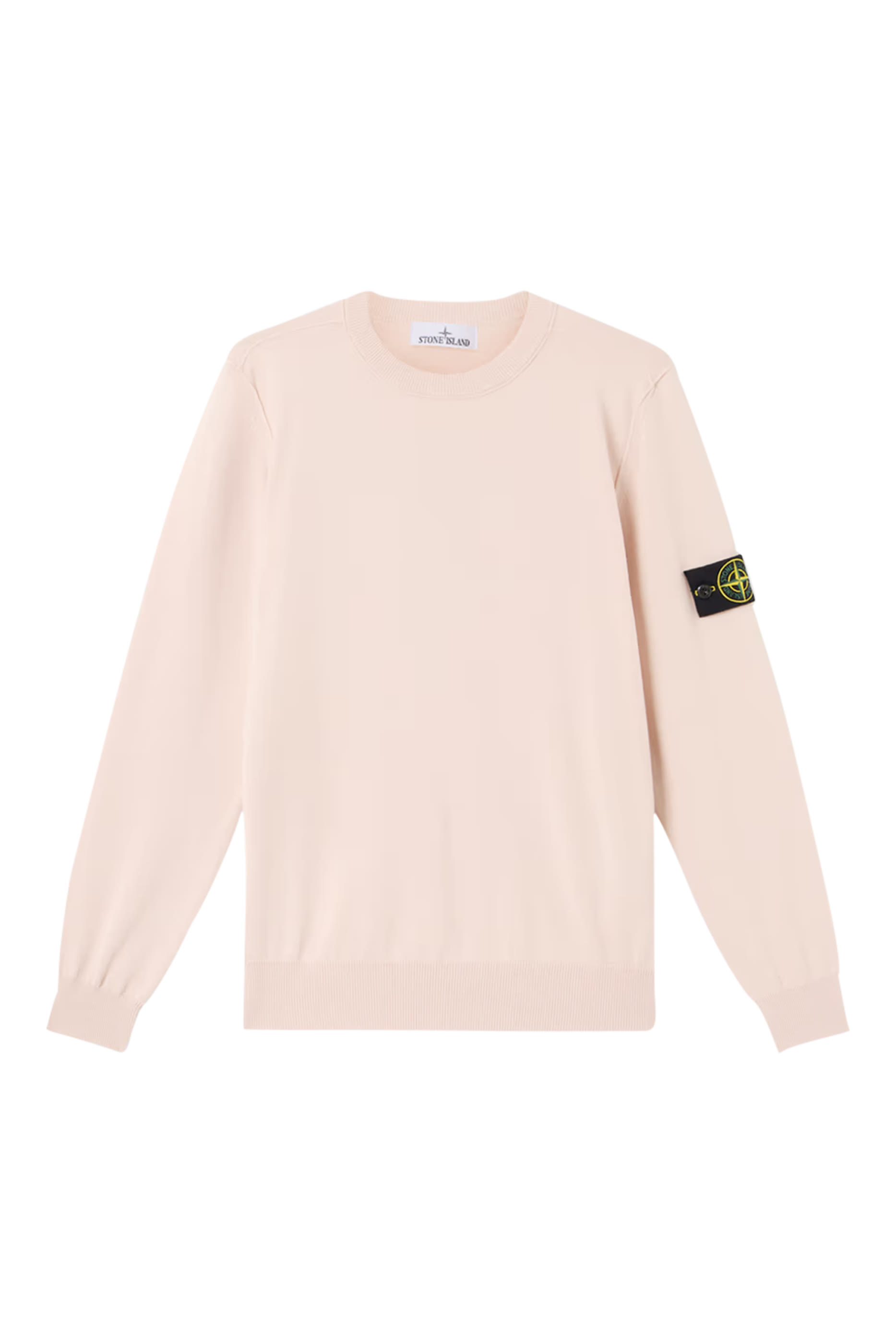 Logo Patch Cotton Fleece Crewneck Sweatshirt