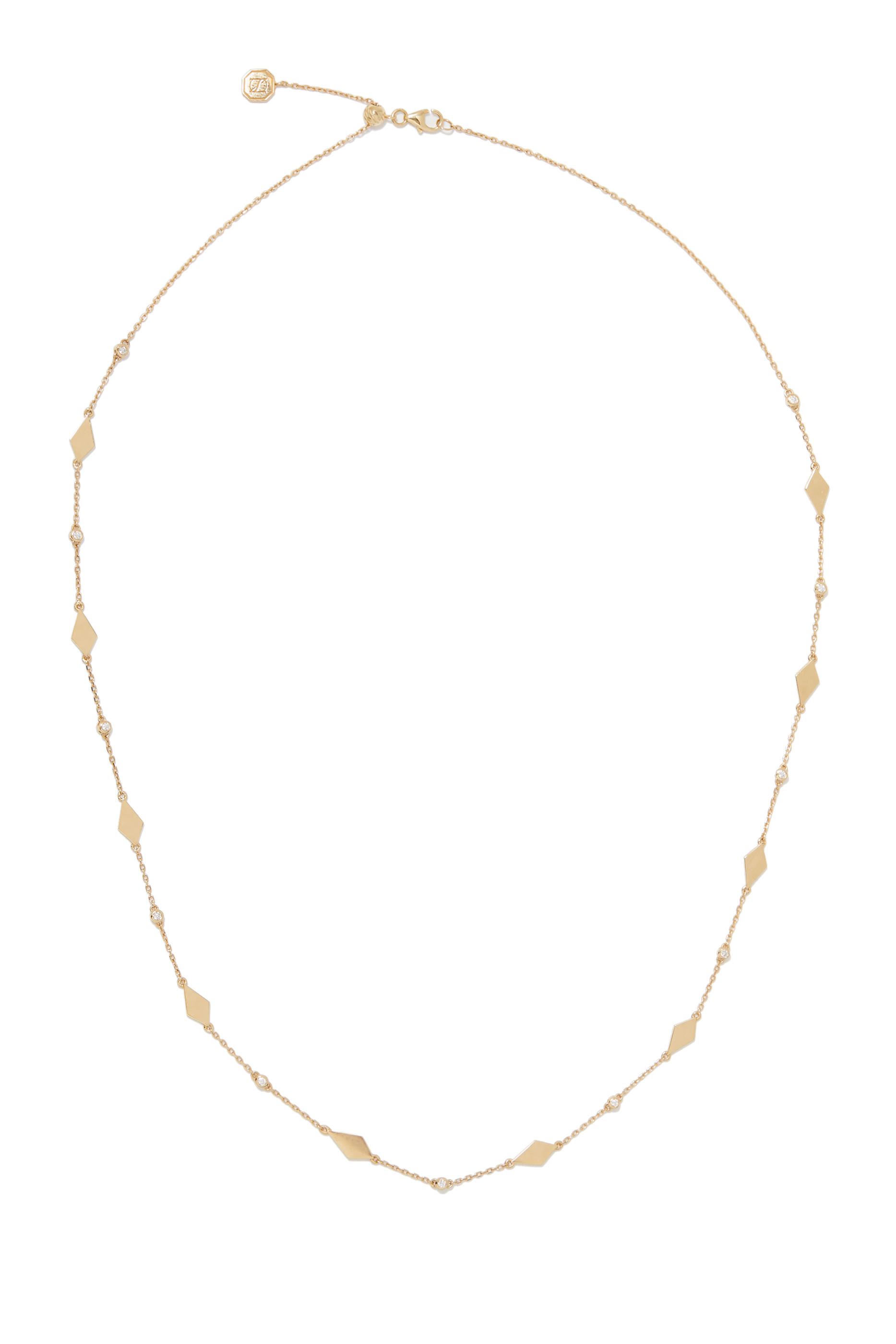 Mosaic Sautoir Necklace, 18k Yellow Gold