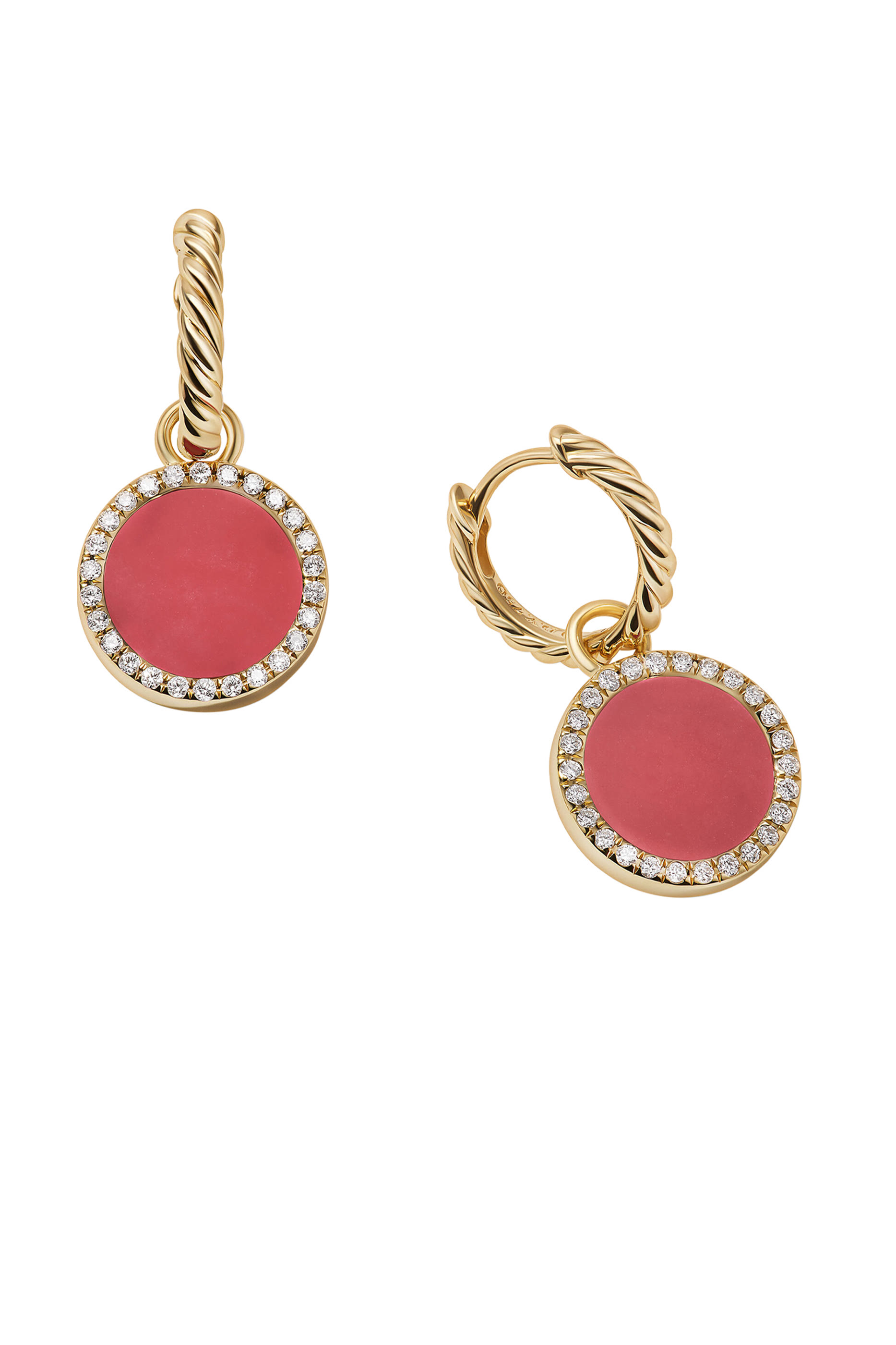 Petite DY Elements Drop Earrings, 18K Yellow Gold & Diamonds